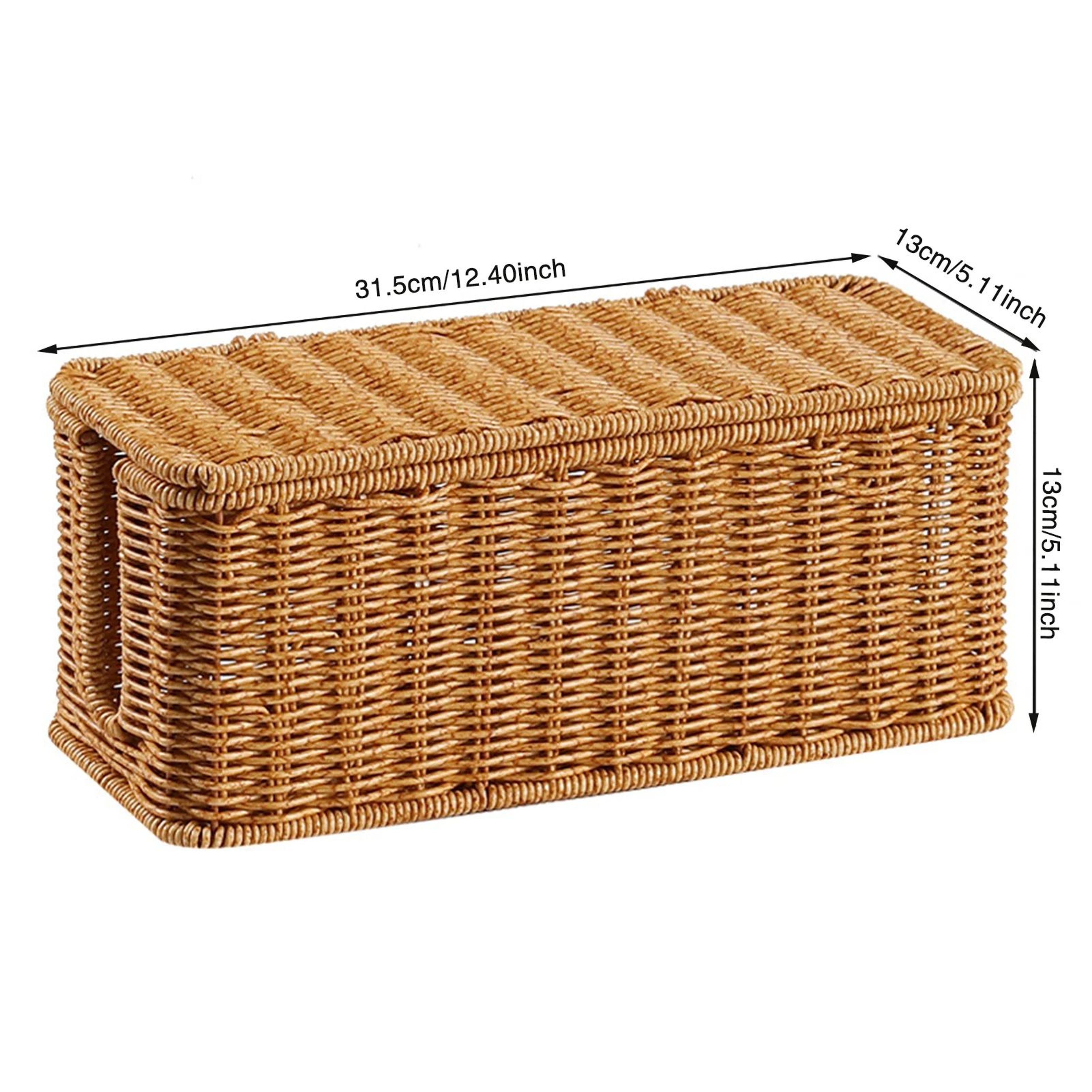 Hand Woven Under Desk Cable Management Storage Box 3