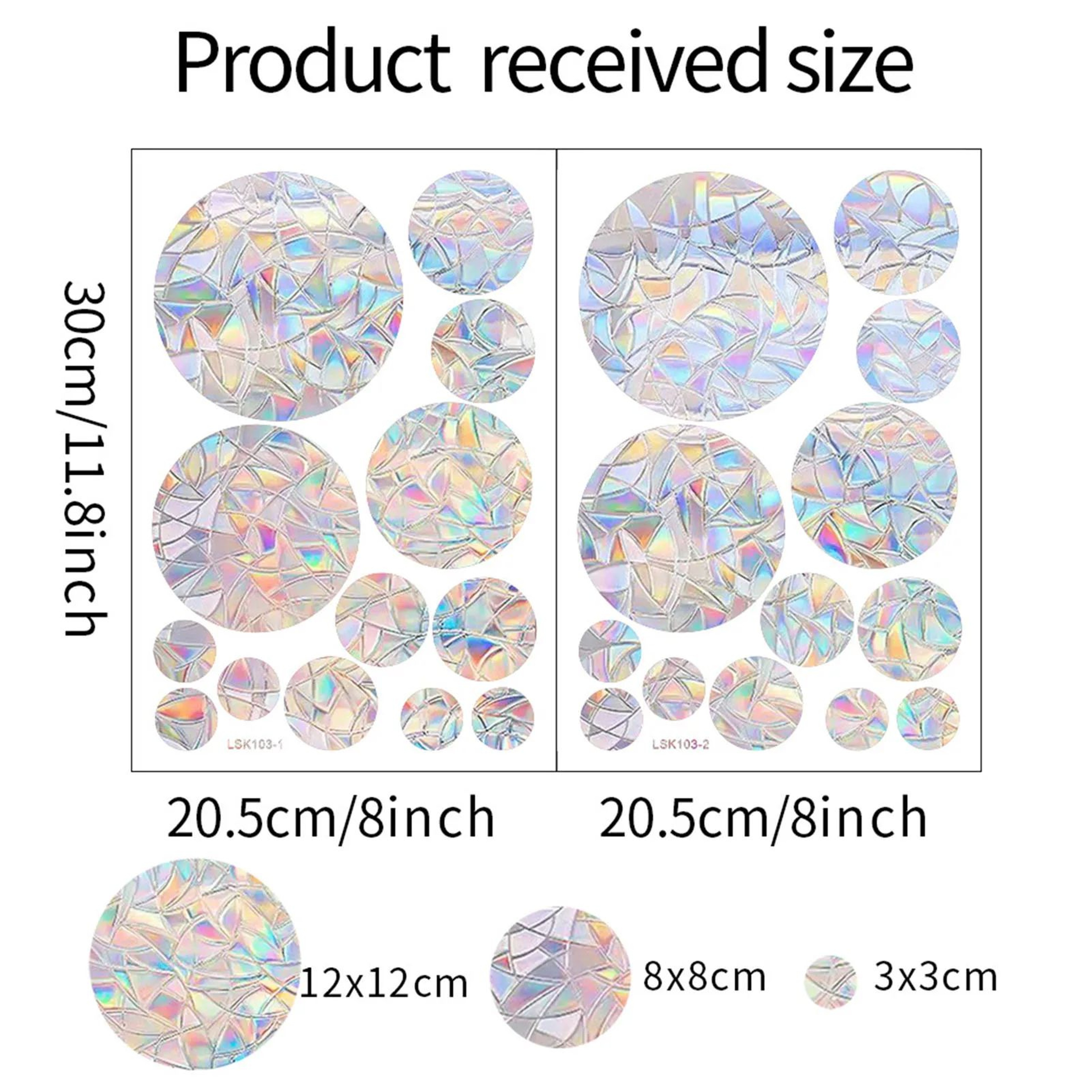 Reusable Rainbow Window Clings Anti Collision Stickers 3