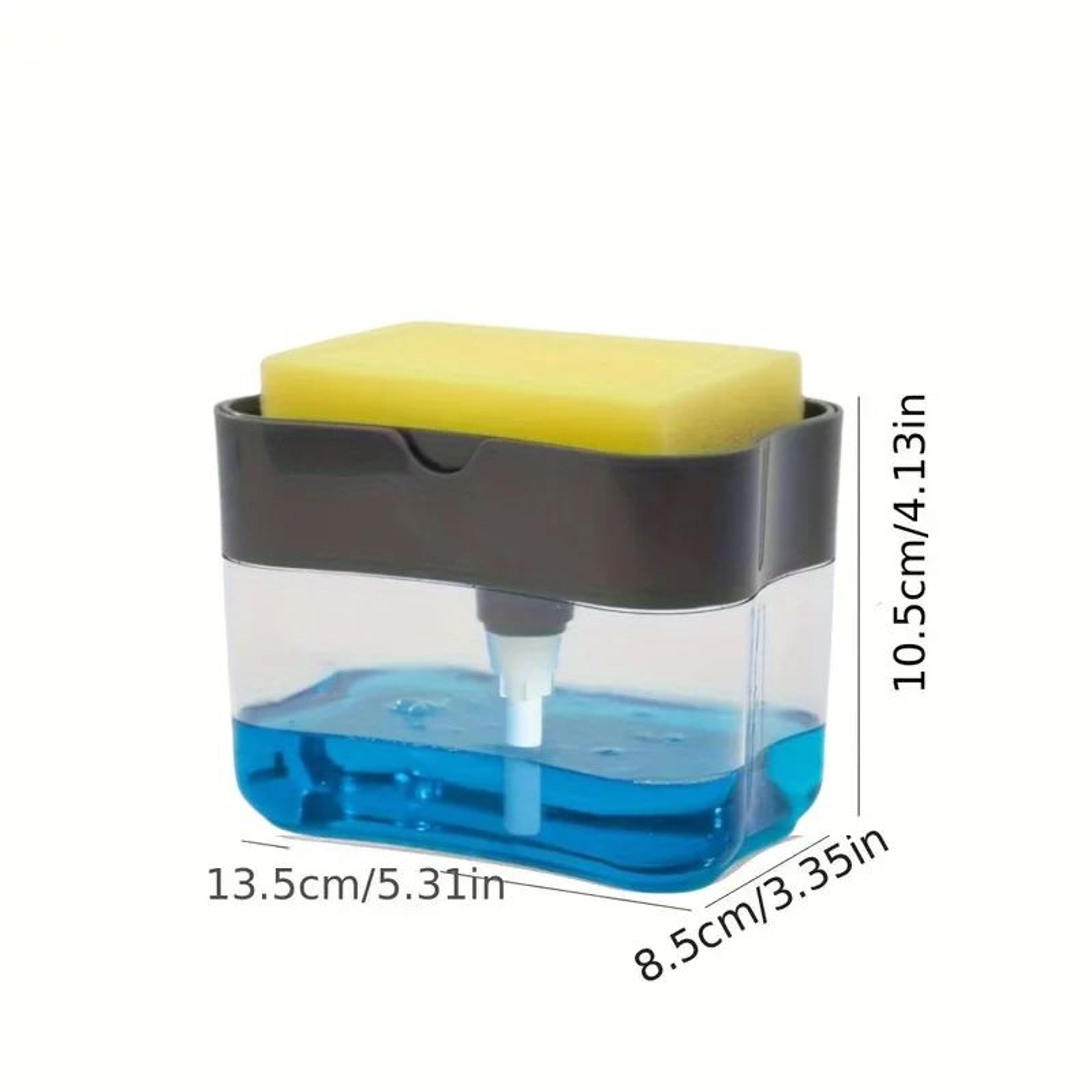 Automatic Press Soap Dispenser With Sponge Holder For Kitchen Sink 11