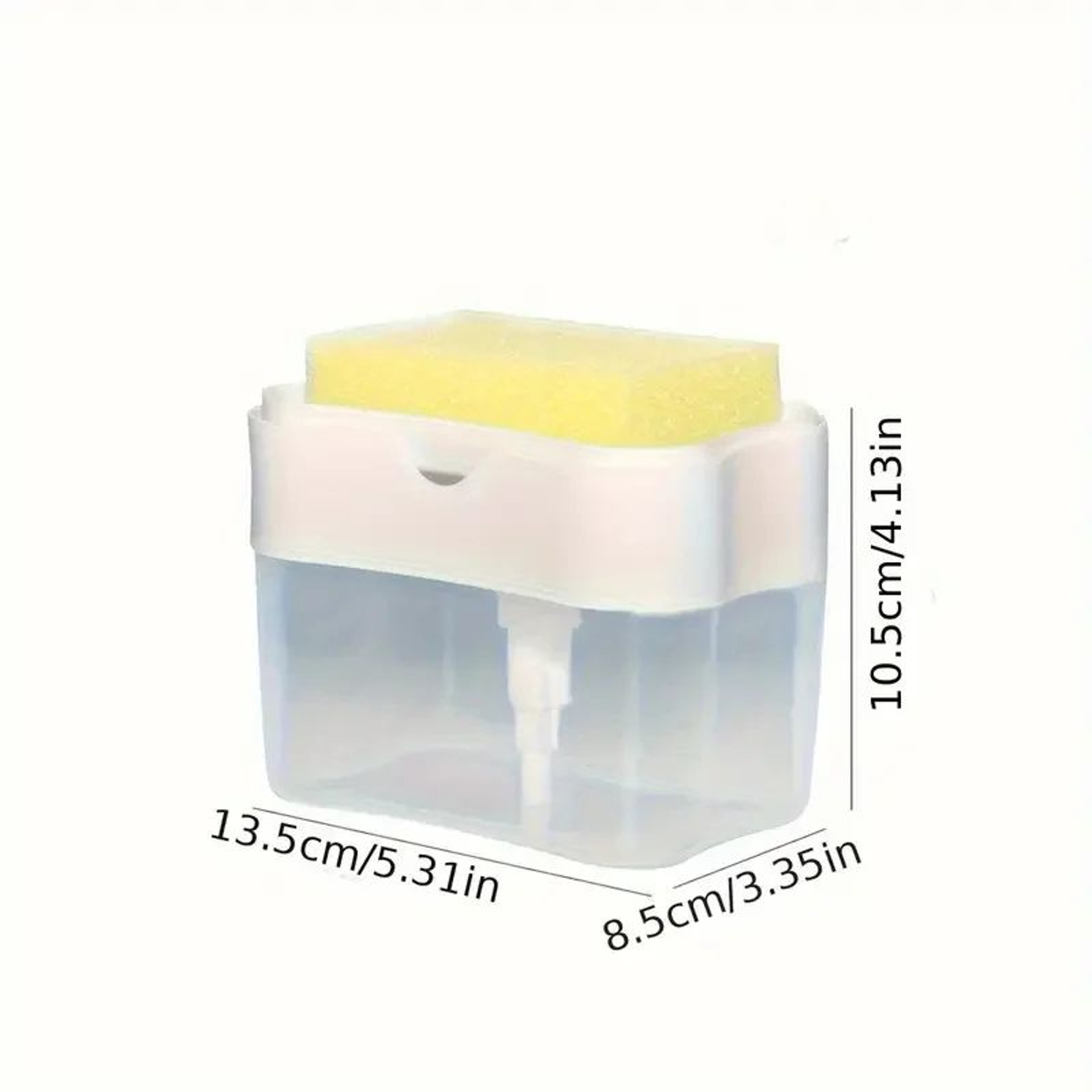 Automatic Press Soap Dispenser With Sponge Holder For Kitchen Sink 10