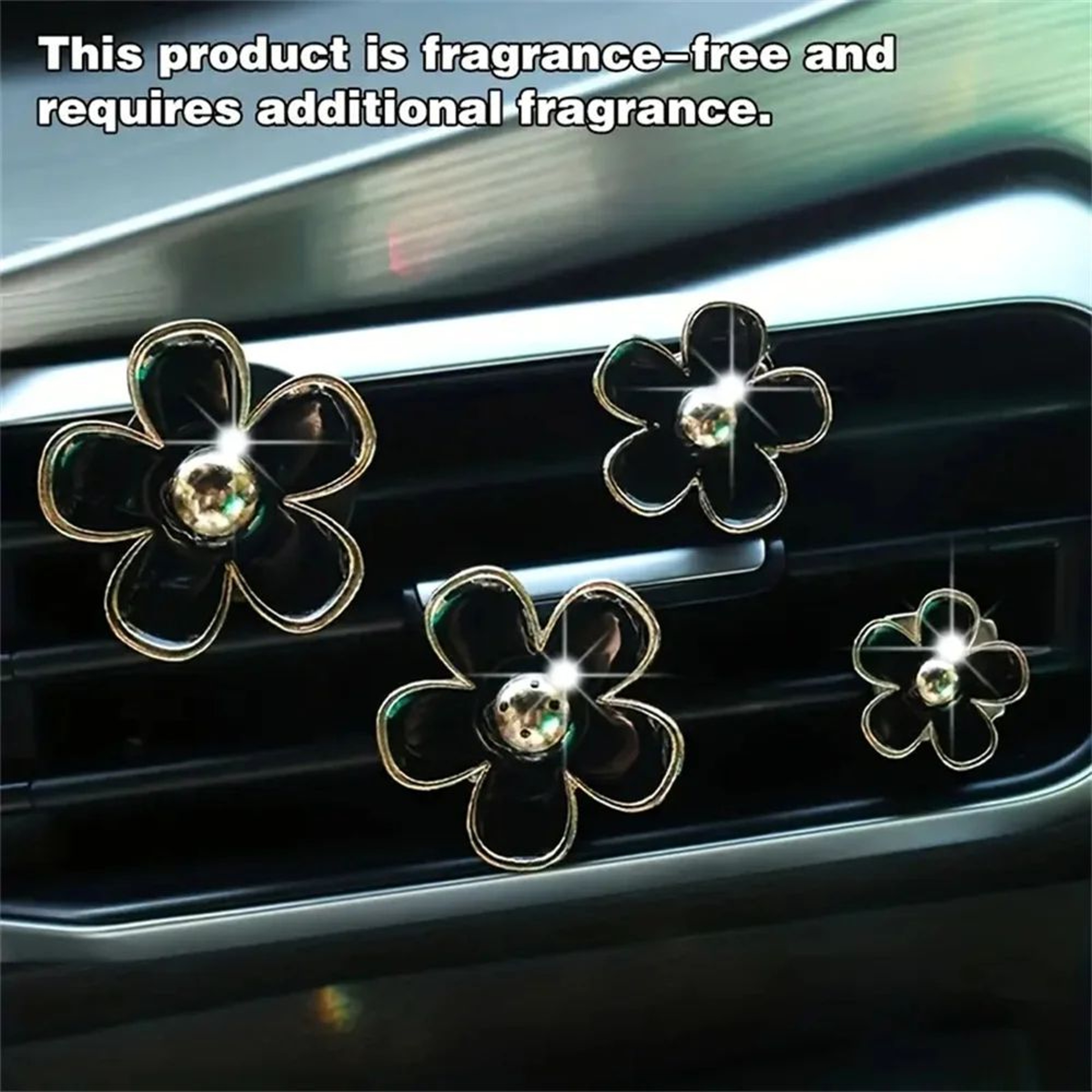 Daisy Flower Car Air Vent Perfume Clips Aromatherapy Freshener Set 3