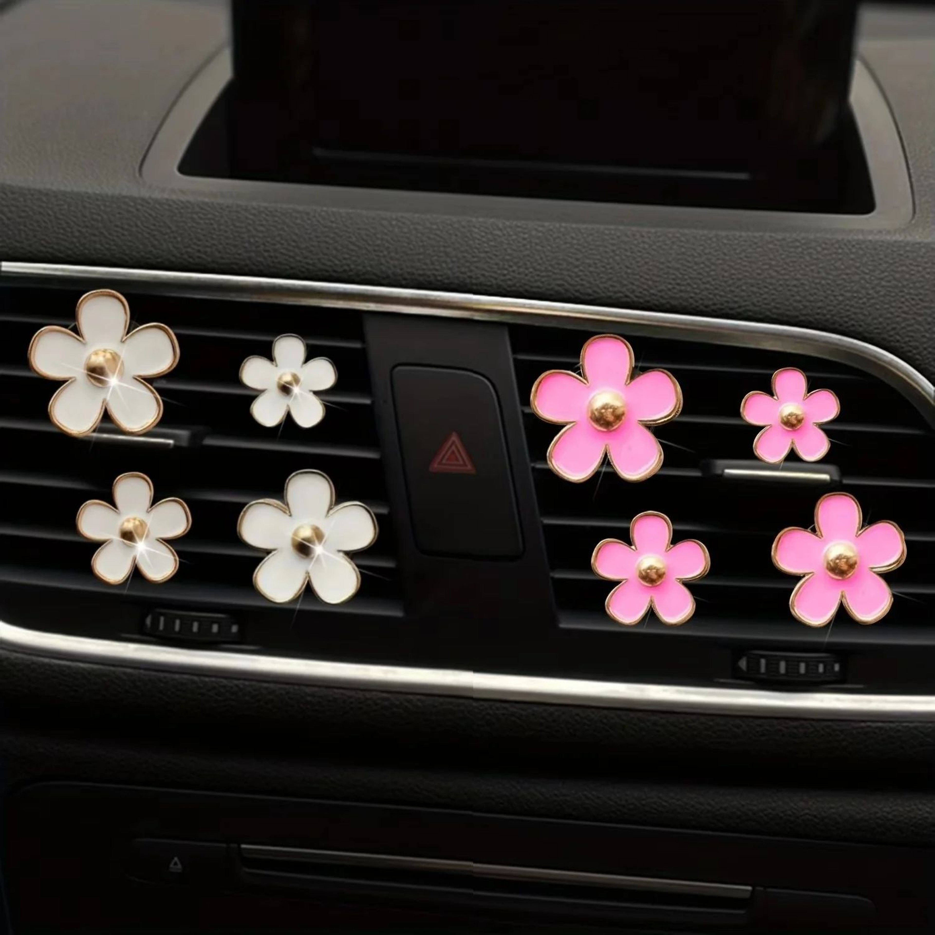Daisy Flower Car Air Vent Perfume Clips Aromatherapy Freshener Set 8