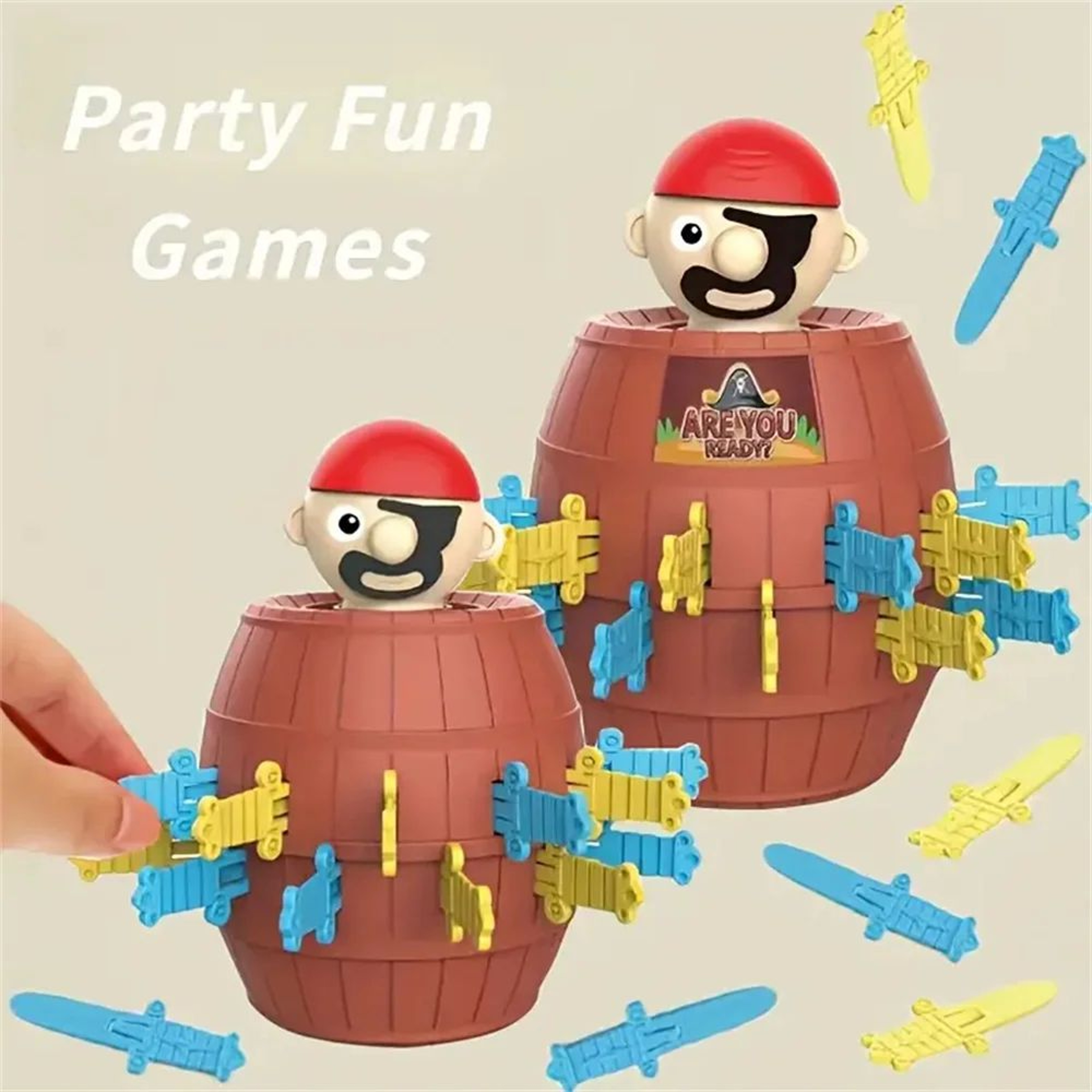 Pop Up Pirate Barrel Game Interactive Sword Puzzle Tabletop Toy 2