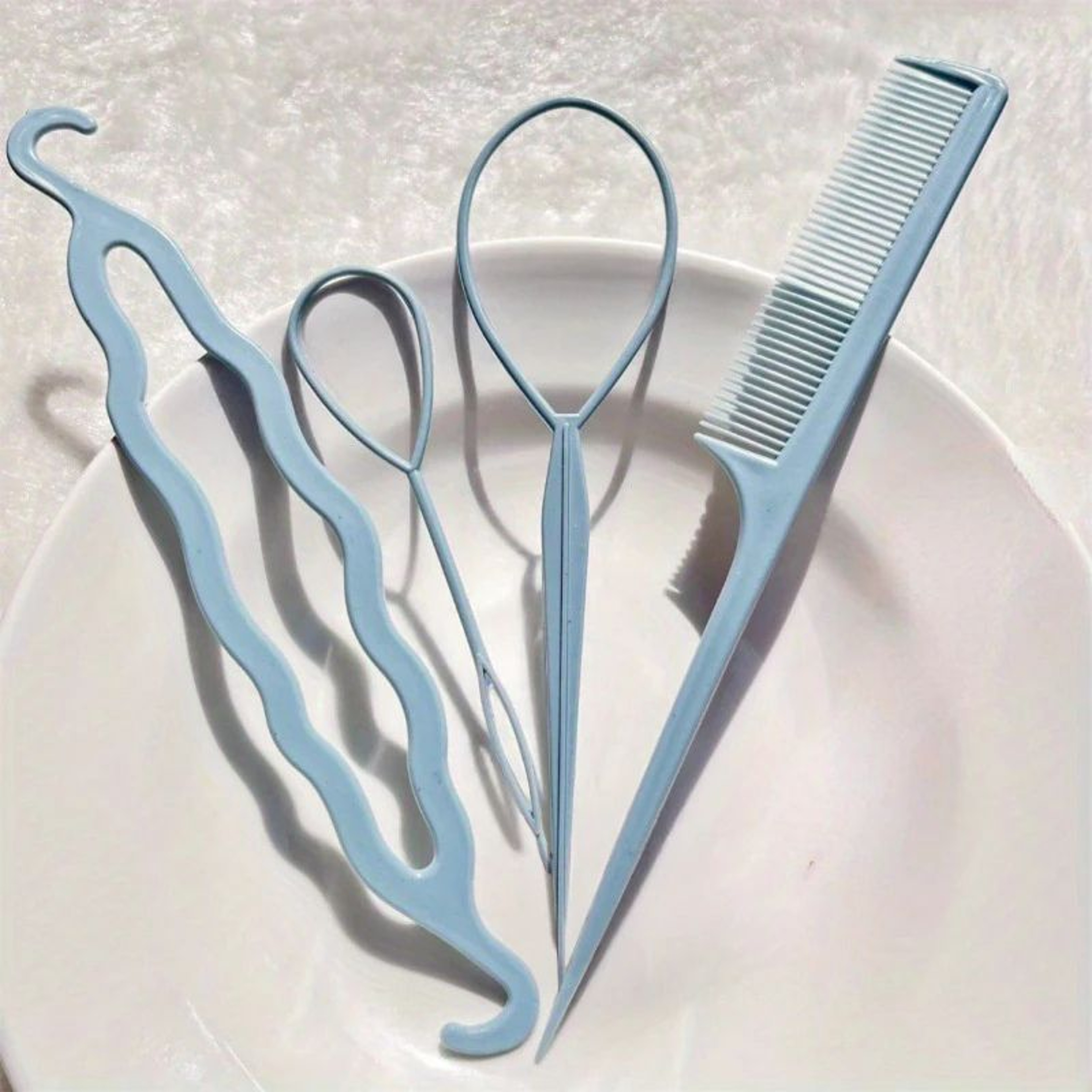 4 Piece French Braid Hair Styling Tool And Comb Set 14