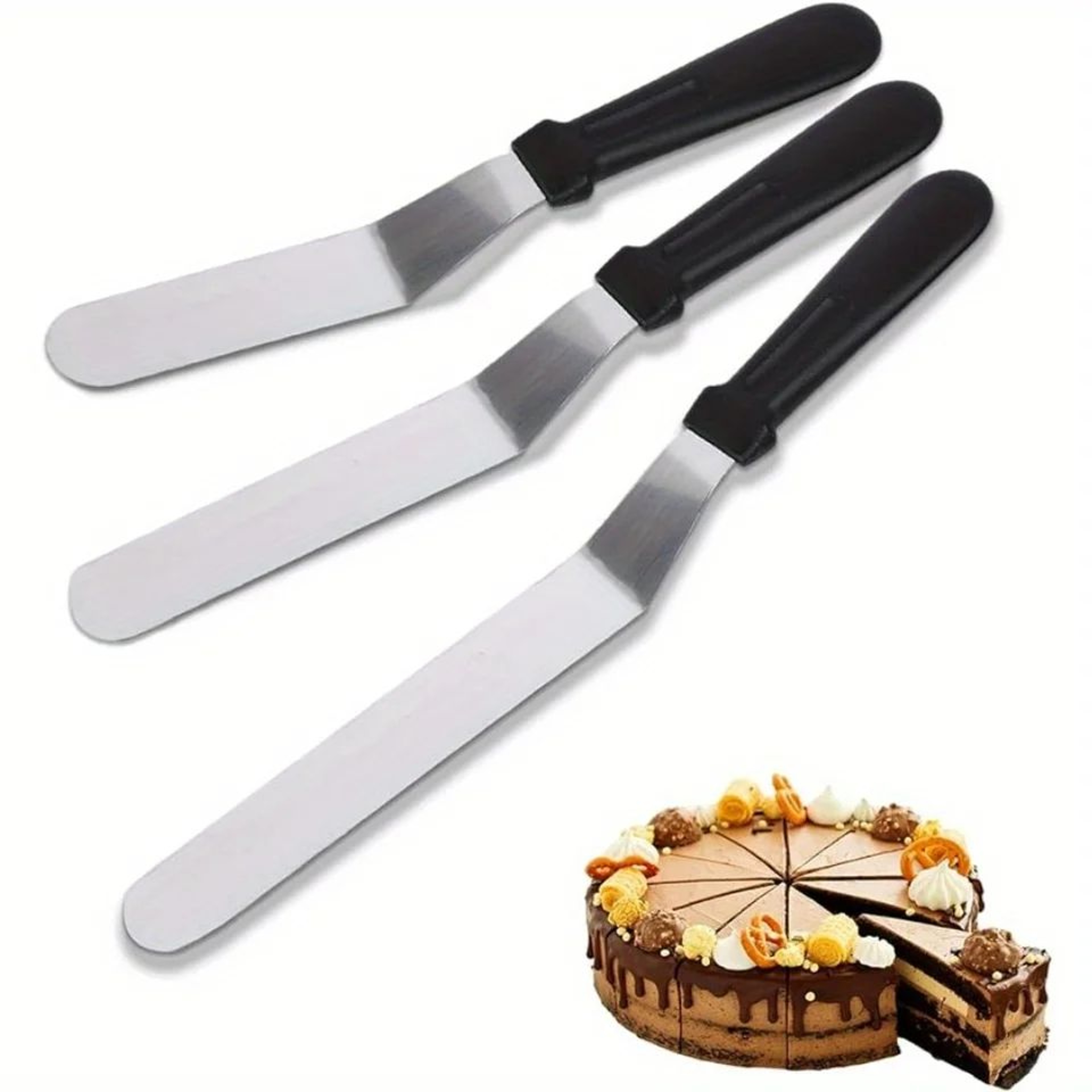 Stainless Steel Angled Icing Spatula For Cake Decorating And Baking 0