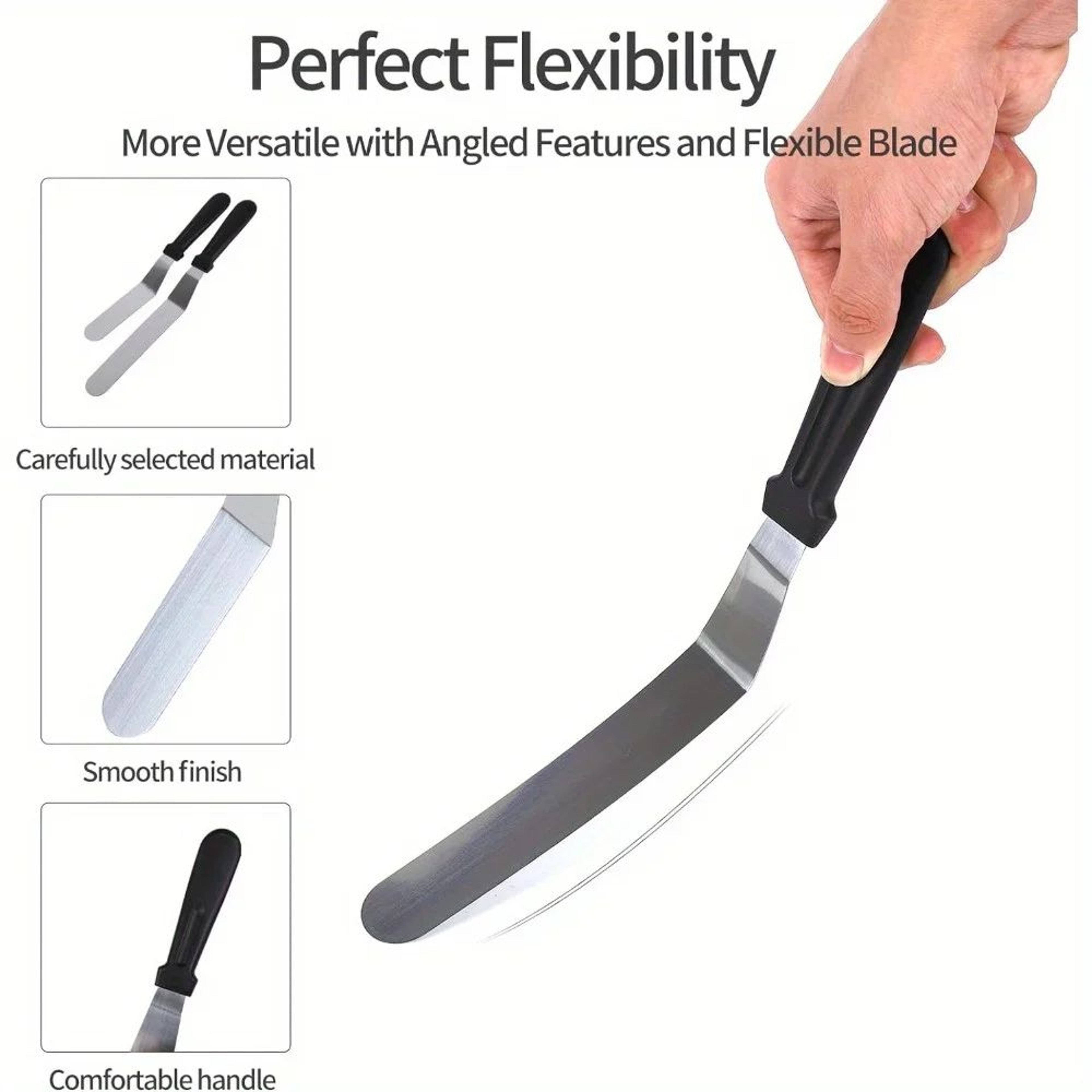 Stainless Steel Angled Icing Spatula For Cake Decorating And Baking 6