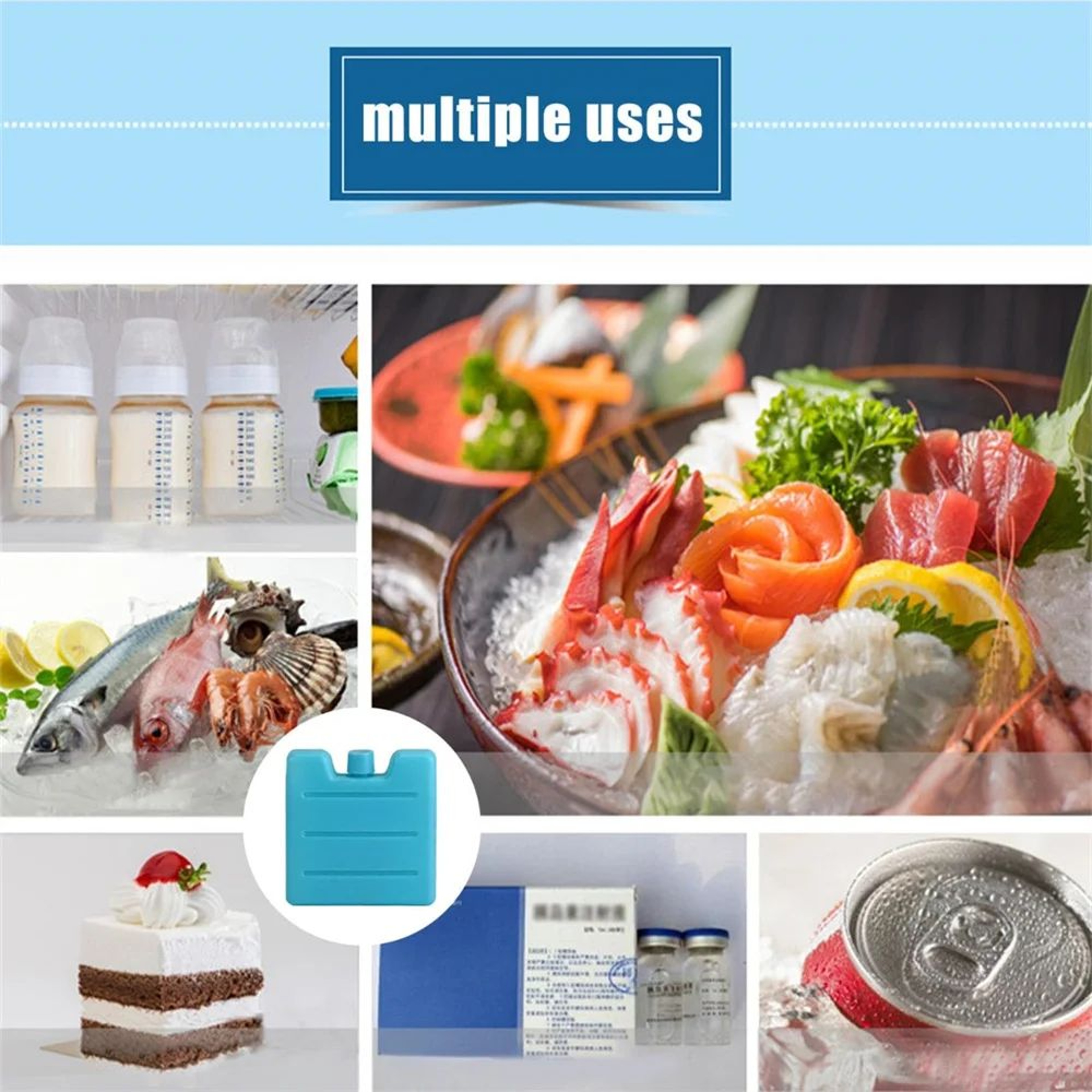 Reusable Gel Ice Packs For Lunch Boxes Coolers And Outdoor Travel 8
