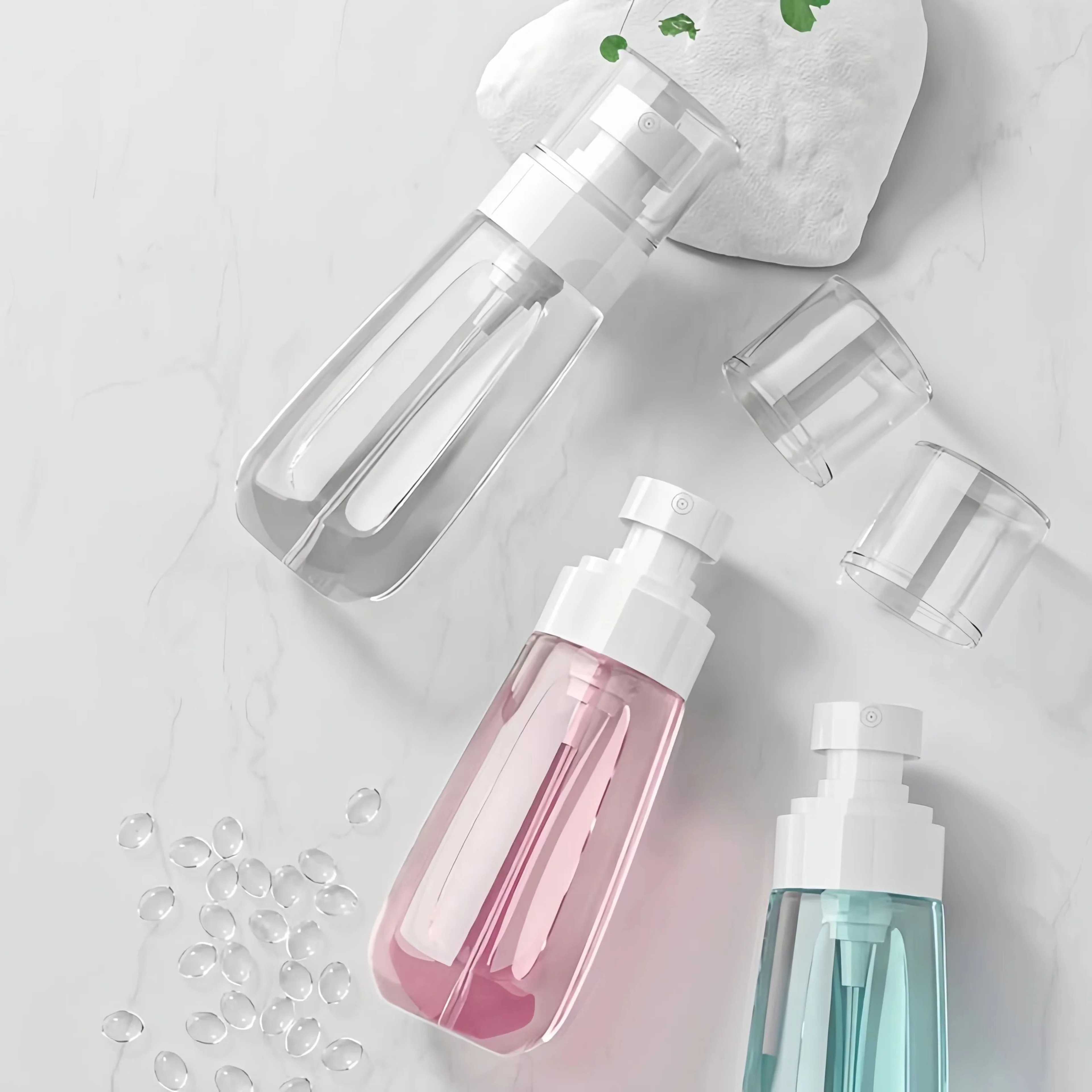 2 Pack Refillable Mini Fine Mist Spray Bottles For Travel 4