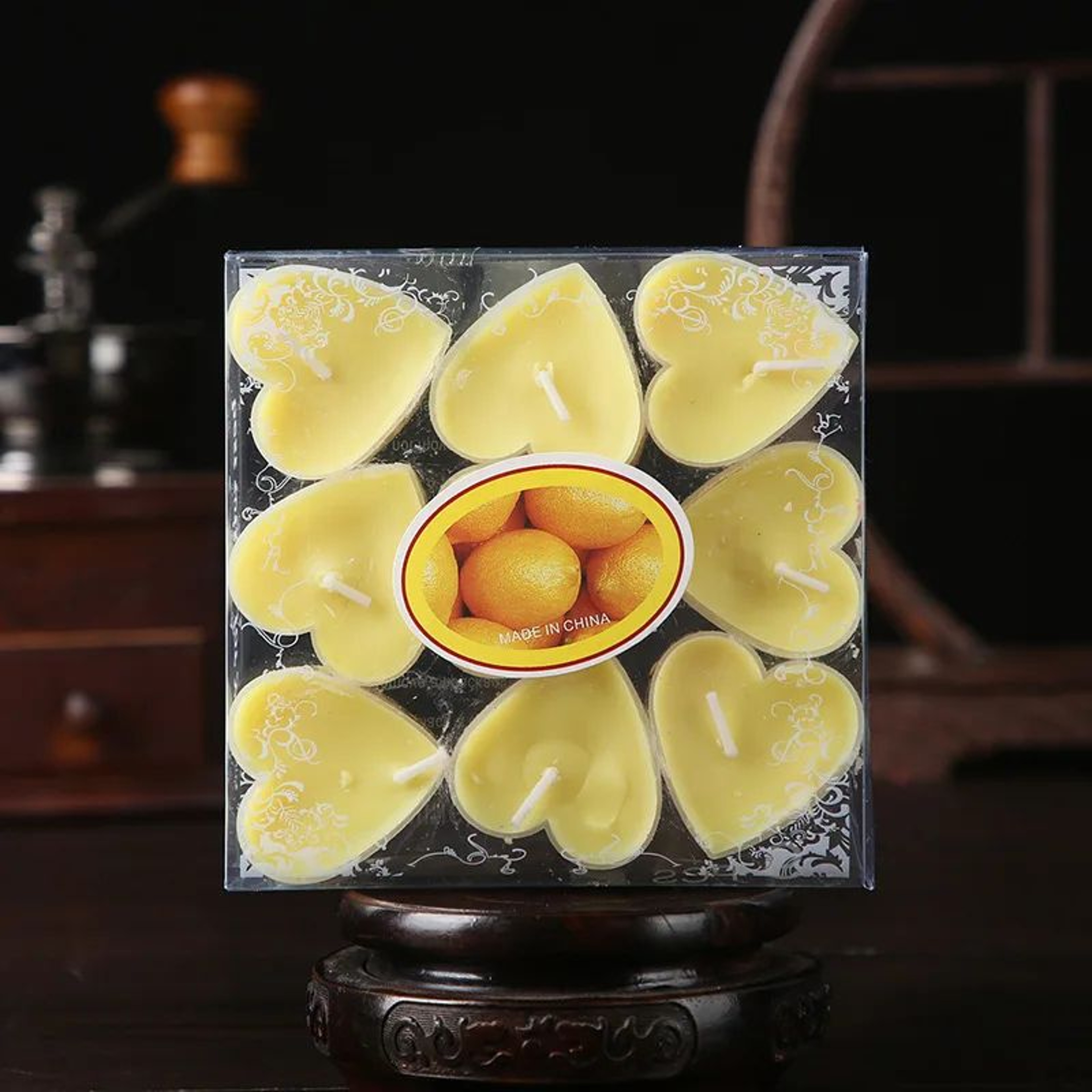 9 Piece Heart Shaped Scented Tealight Candle Set For Romantic Decor 11