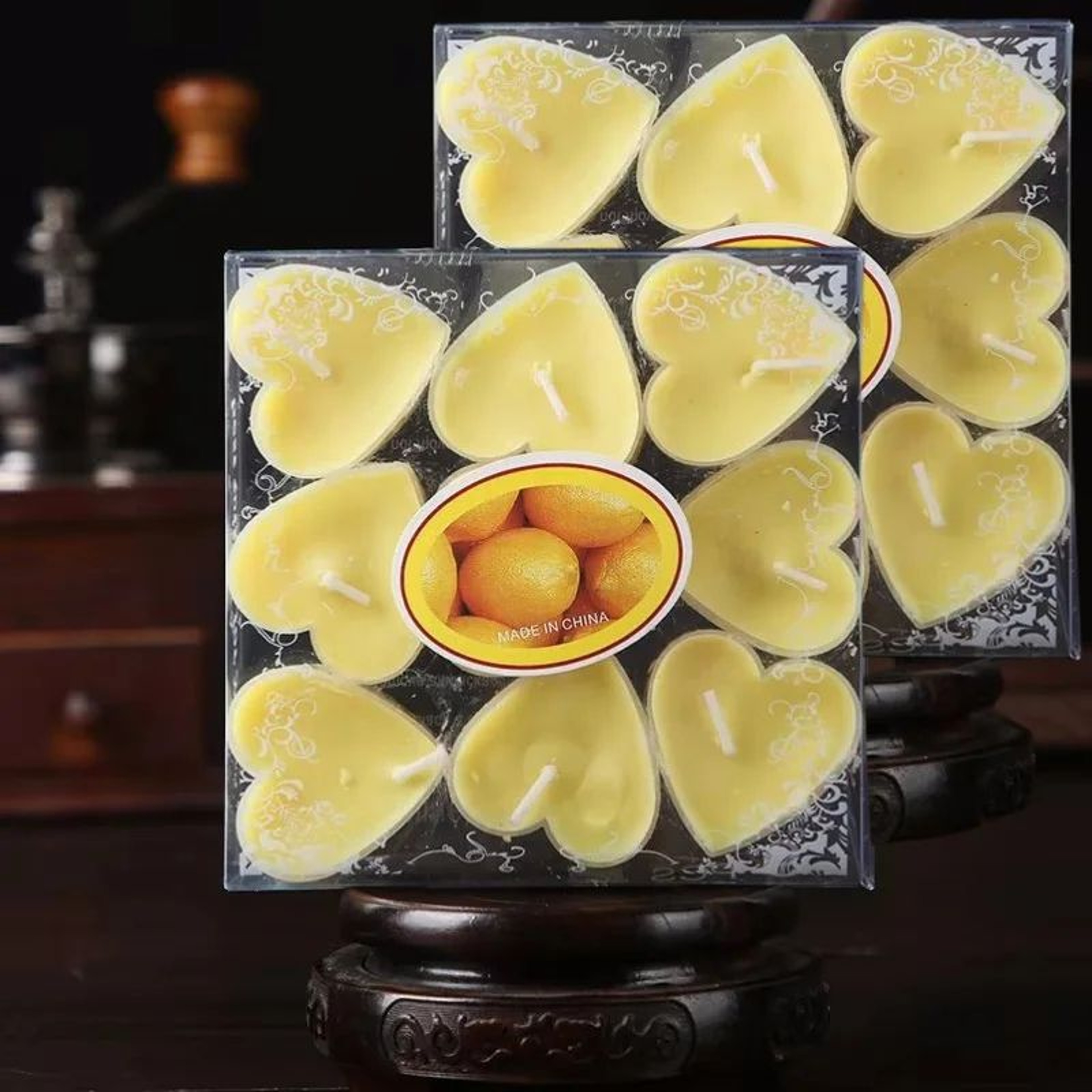 9 Piece Heart Shaped Scented Tealight Candle Set For Romantic Decor 13