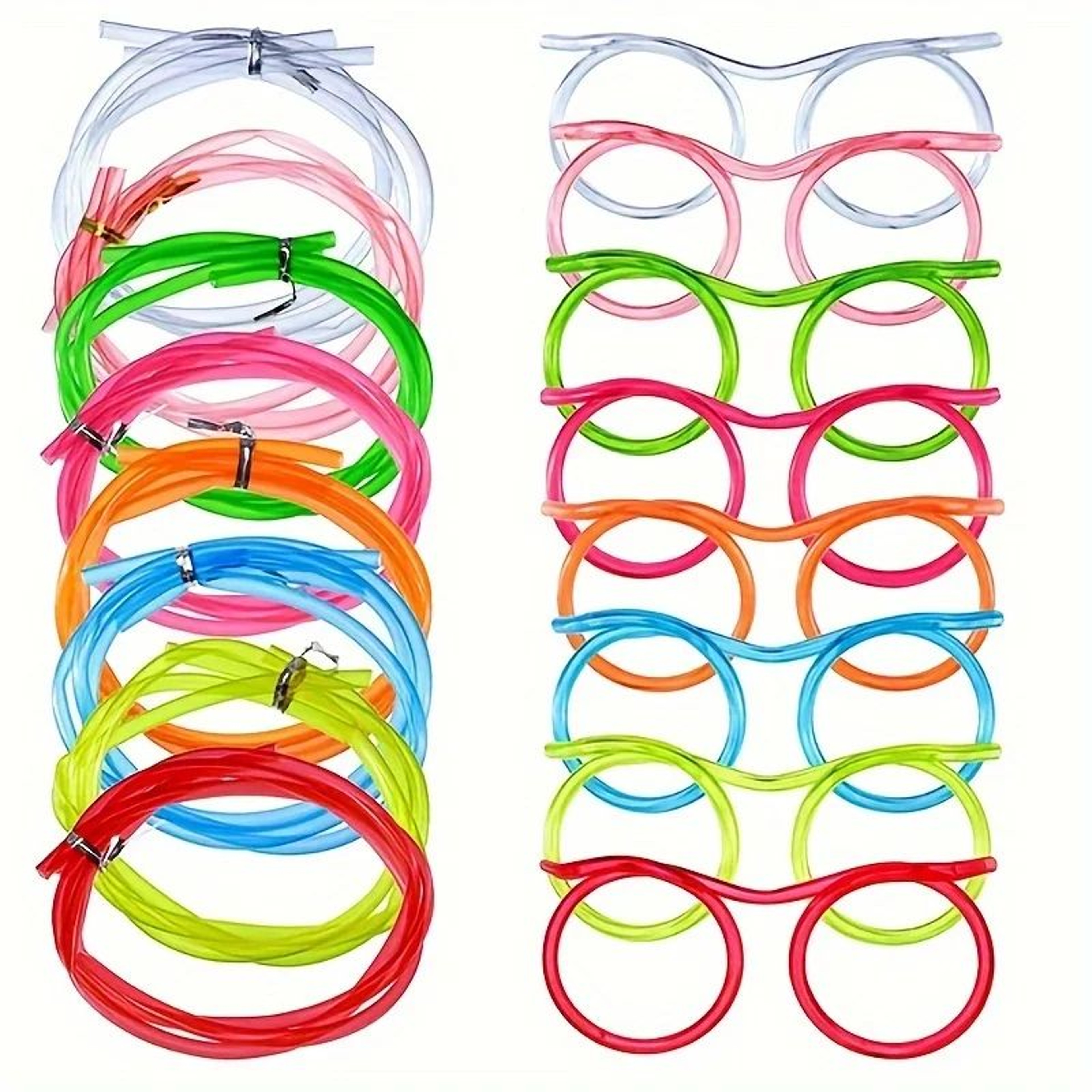 Funny Straw Glasses Flexible Drinking Tubes For Parties 10