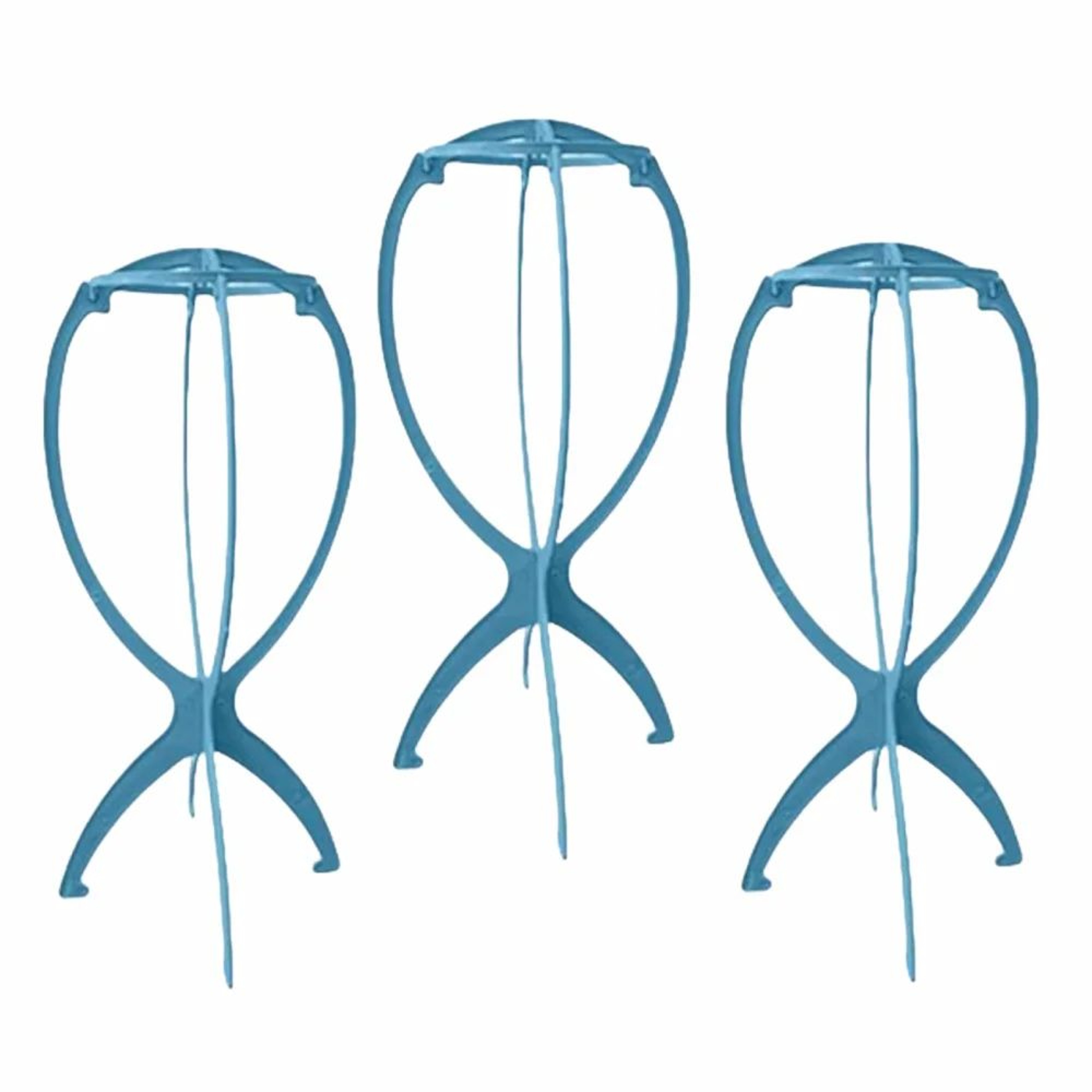 3 Piece Collapsible Wig Stand For Styling Storage And Display 10