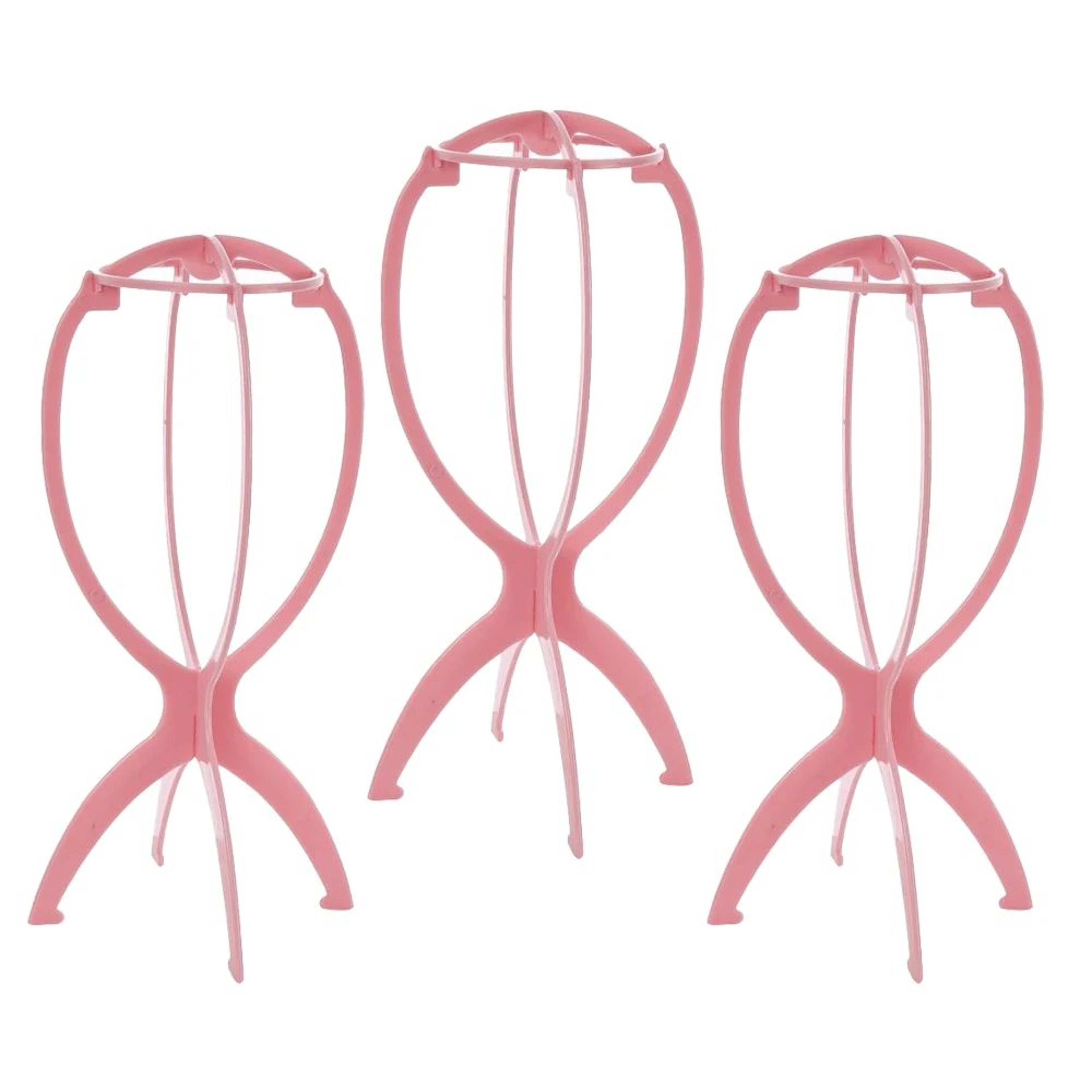 3 Piece Collapsible Wig Stand For Styling Storage And Display 9