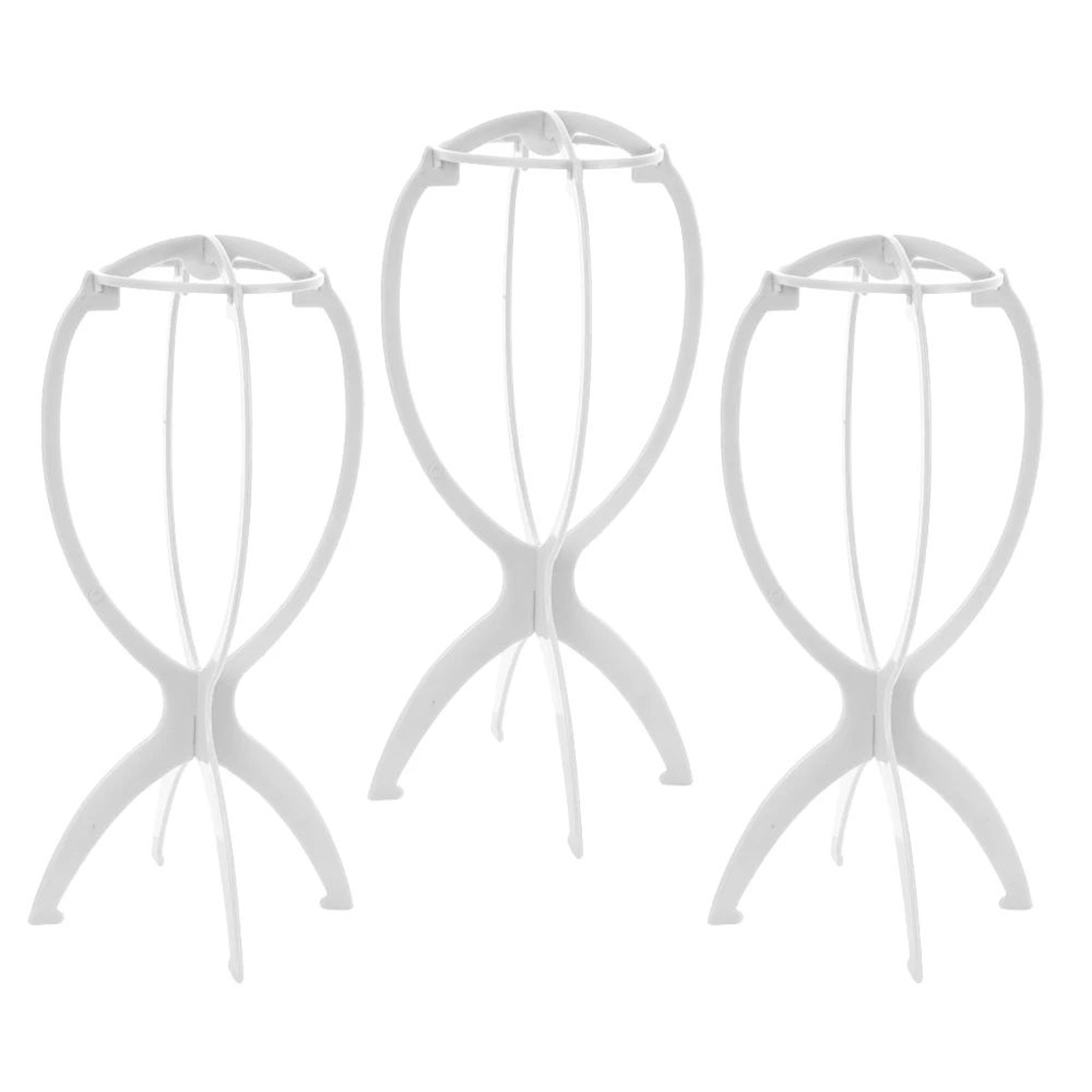 3 Piece Collapsible Wig Stand For Styling Storage And Display 15