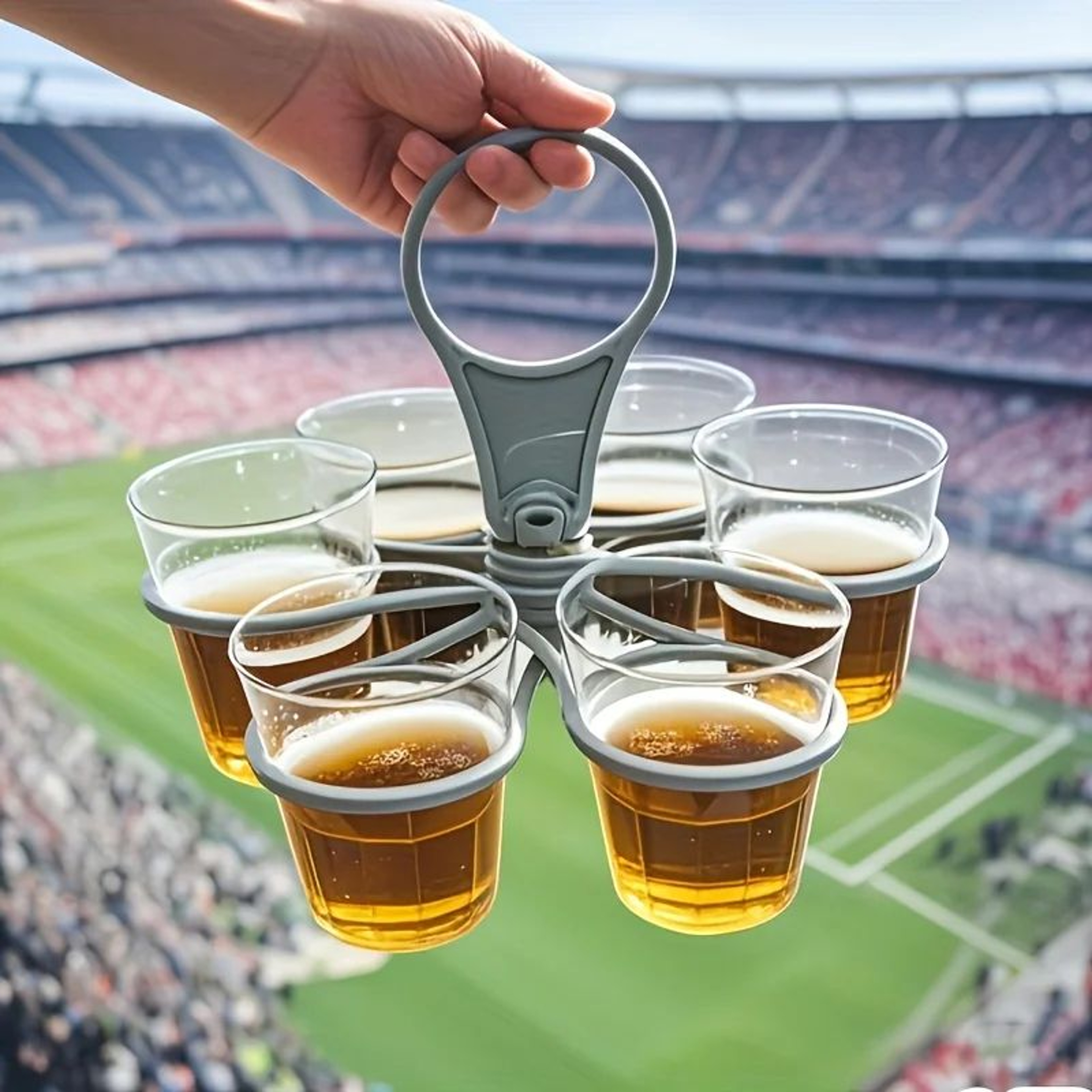 Collapsible Portable Cup Holder With Handle For Drinks And Takeout 1