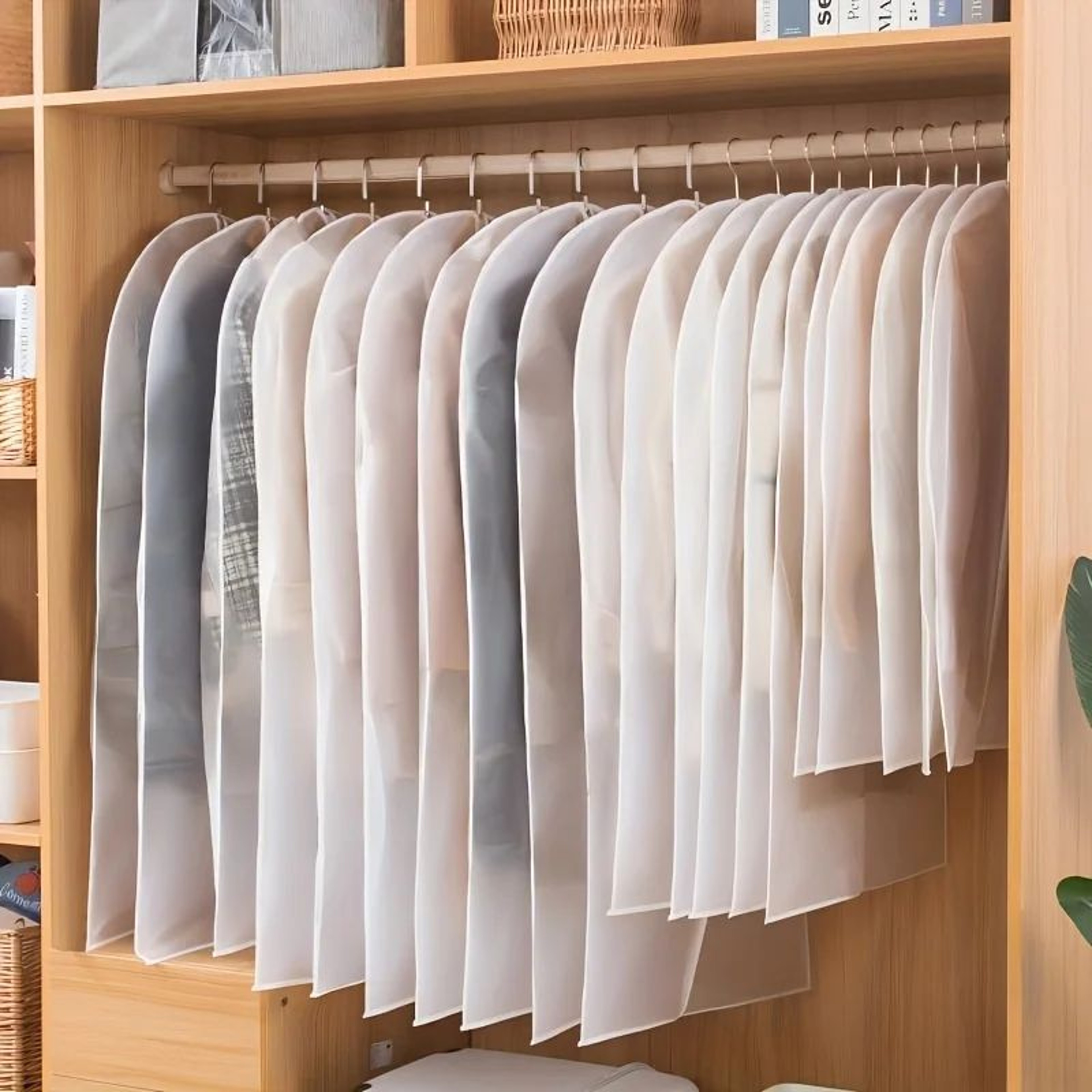 Washable Garment Dust Covers With Zipper For Closet Storage 1