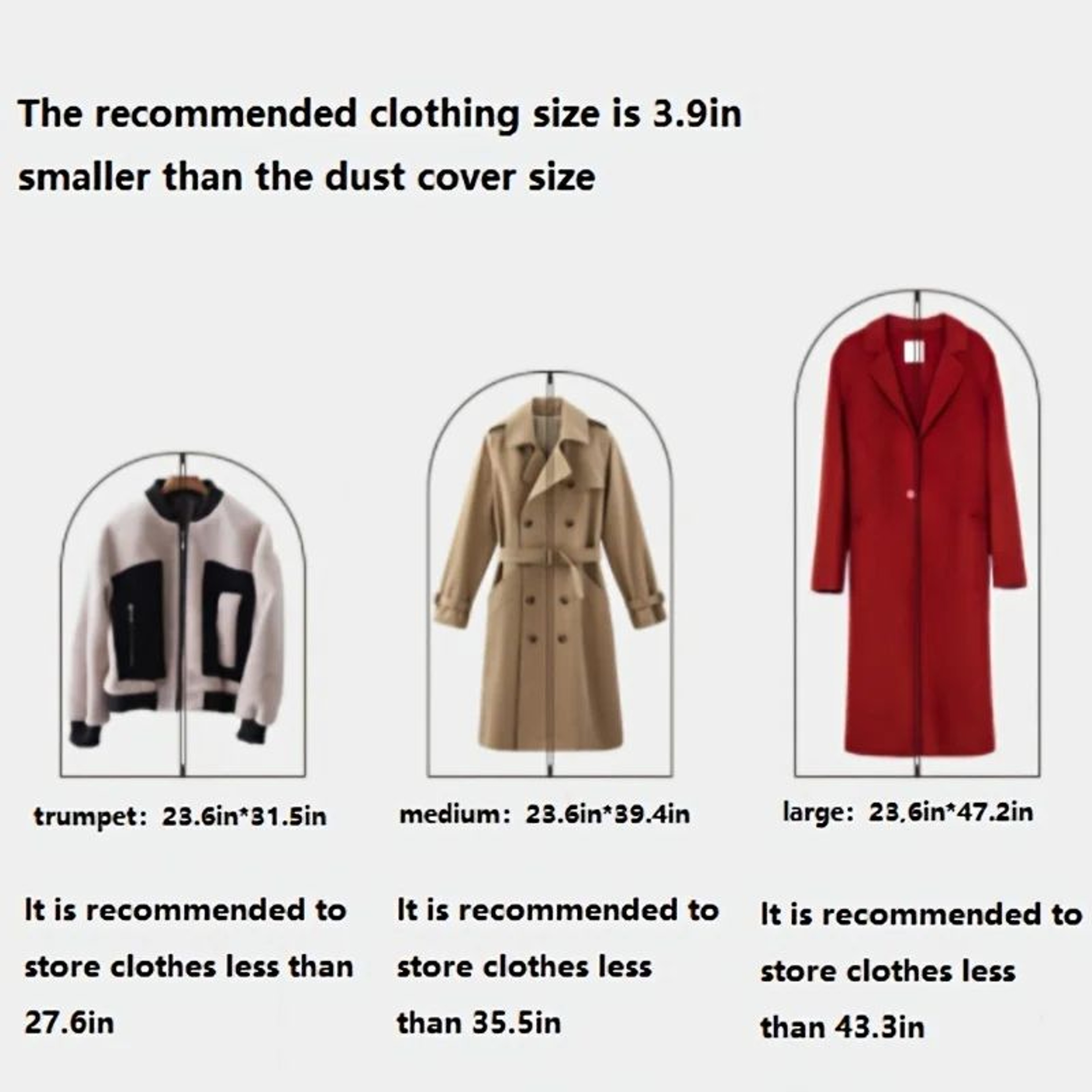 Washable Garment Dust Covers With Zipper For Closet Storage 7