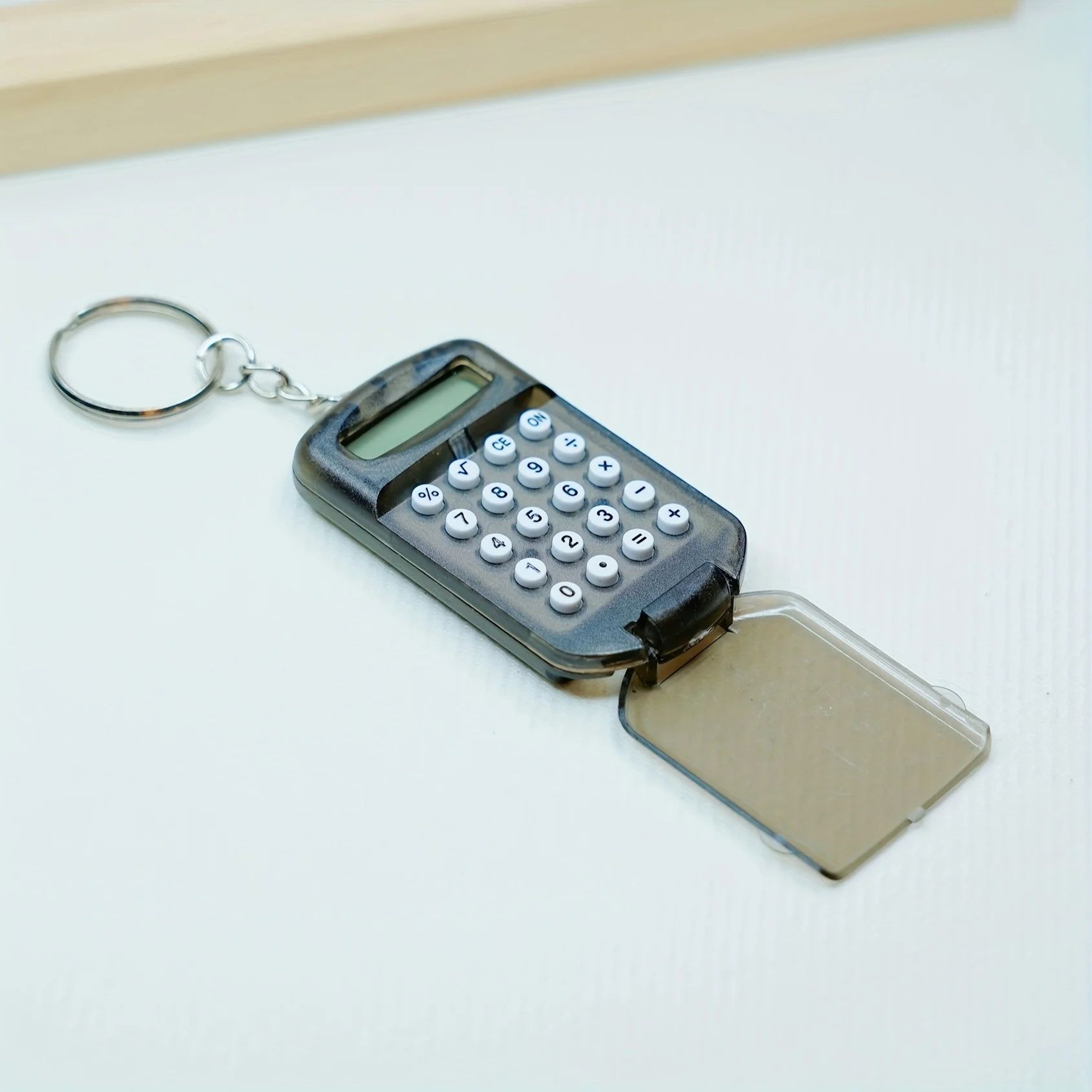 Cute 8 Bit Mini Flip Calculator Keychain 9