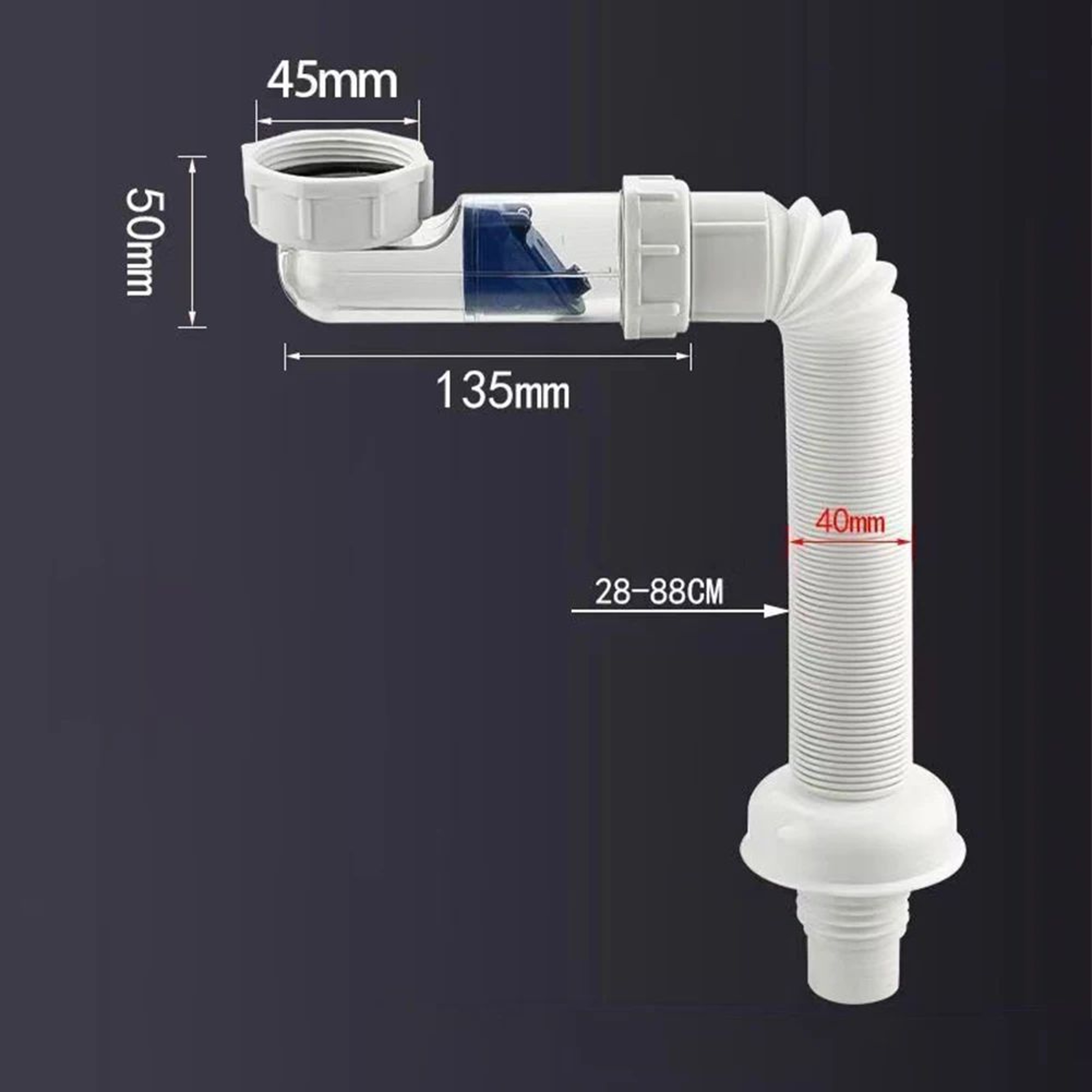 Flexible Retractable Sink Drain Hose With Adjustable Length 2