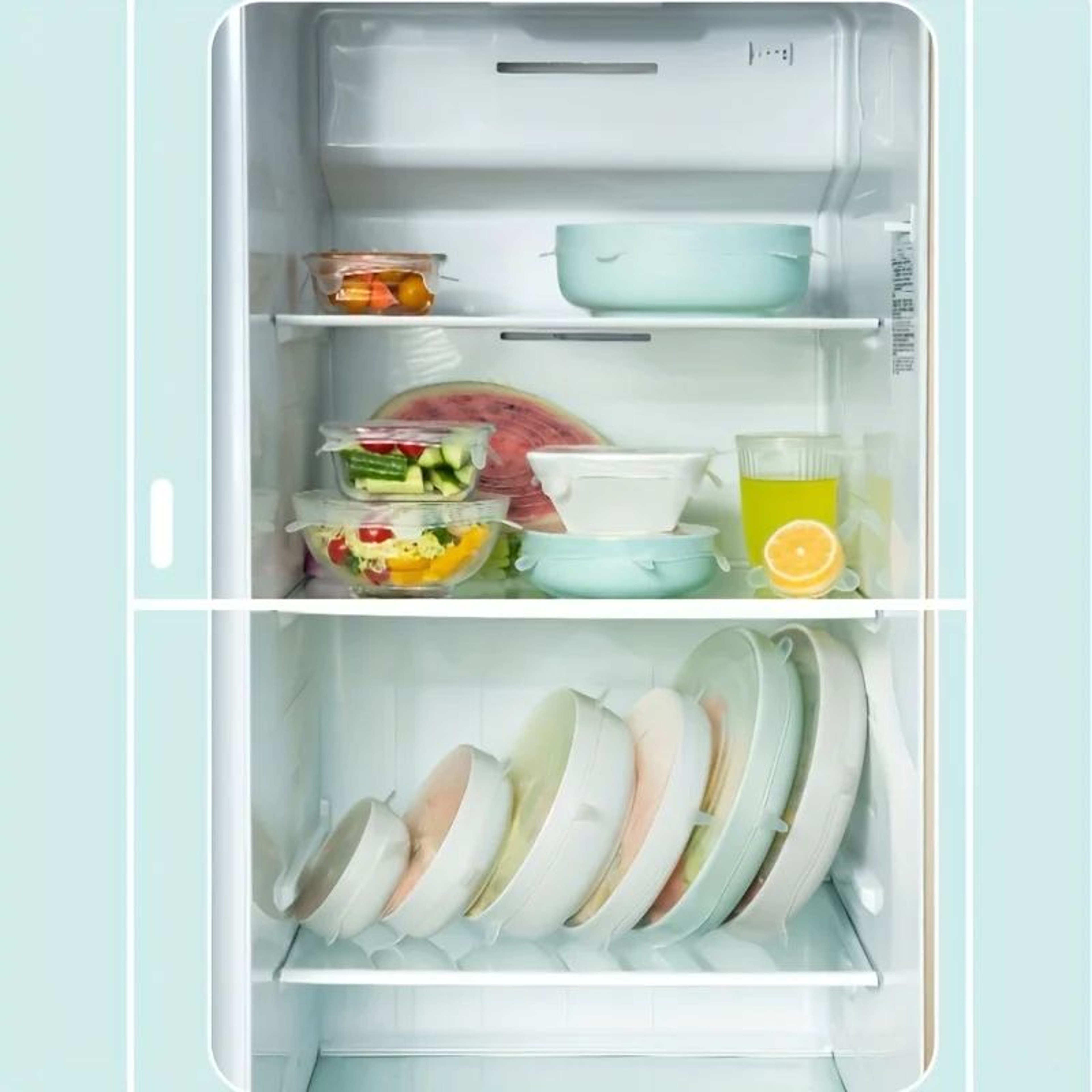 6 Piece Reusable Silicone Stretch Lids For Food Storage 1