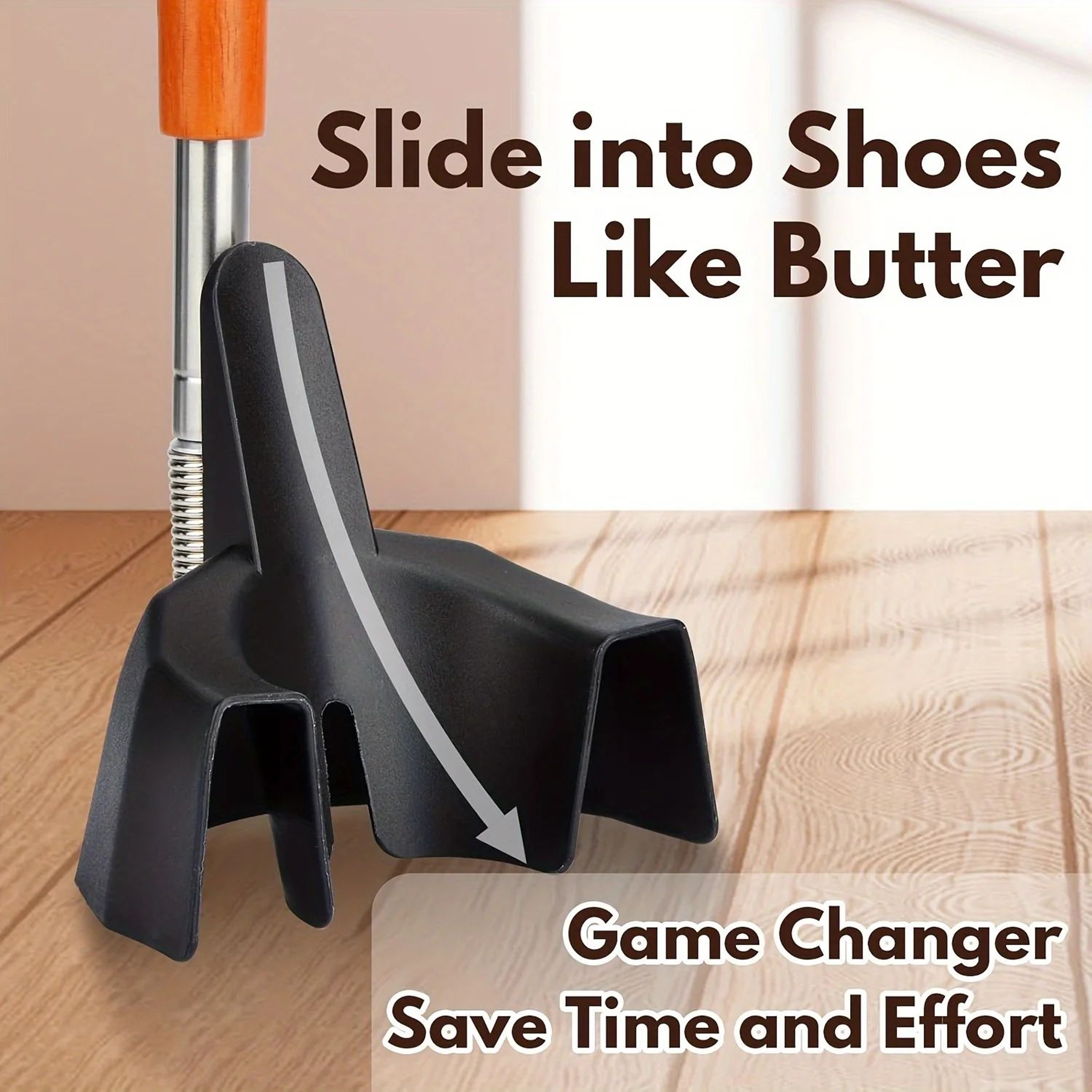 Long Handle Stainless Steel Shoe Horn For Easy Dressing 0