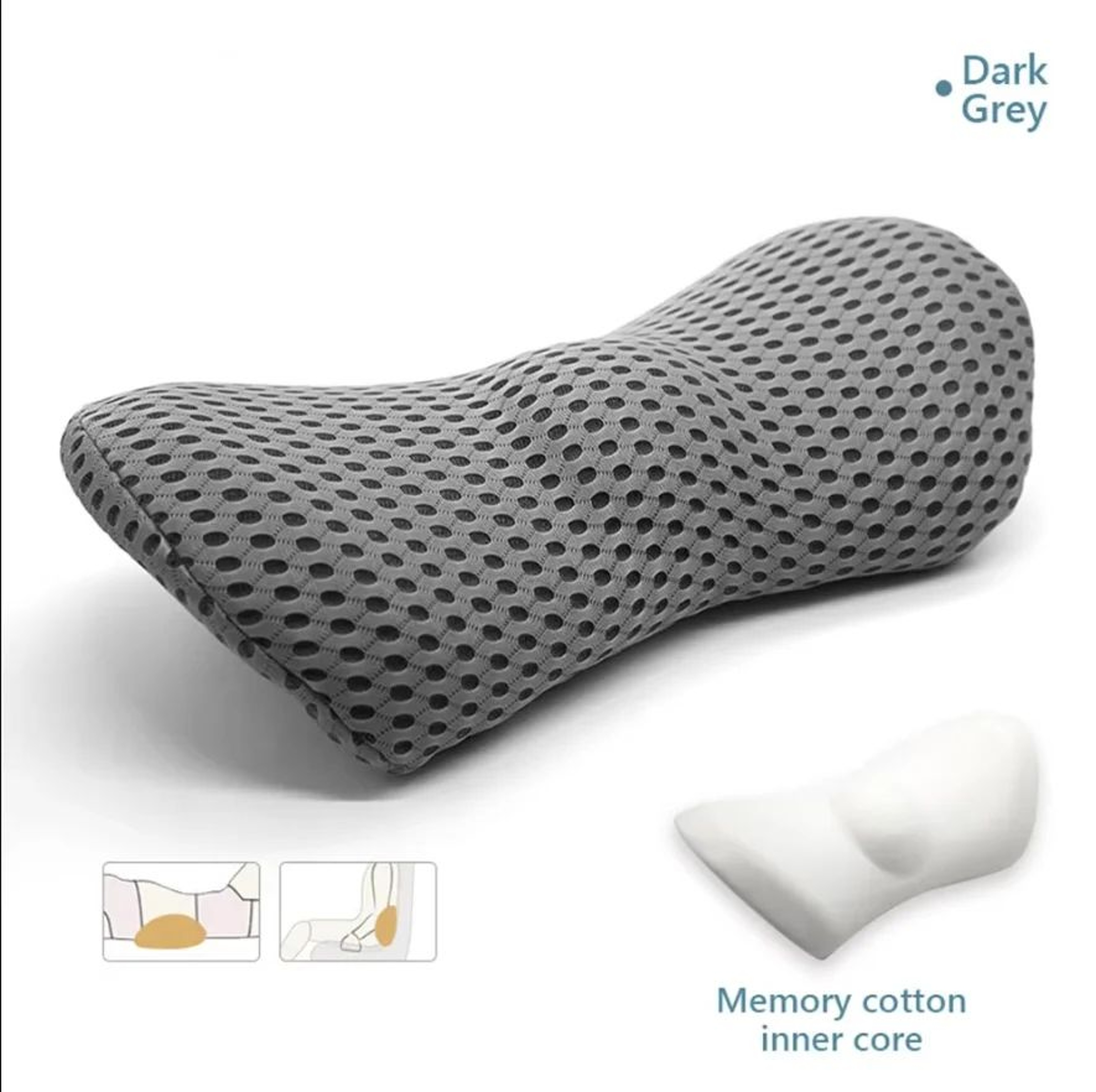 Ergonomic Memory Foam Lumbar Support Pillow For Chair And Car 16