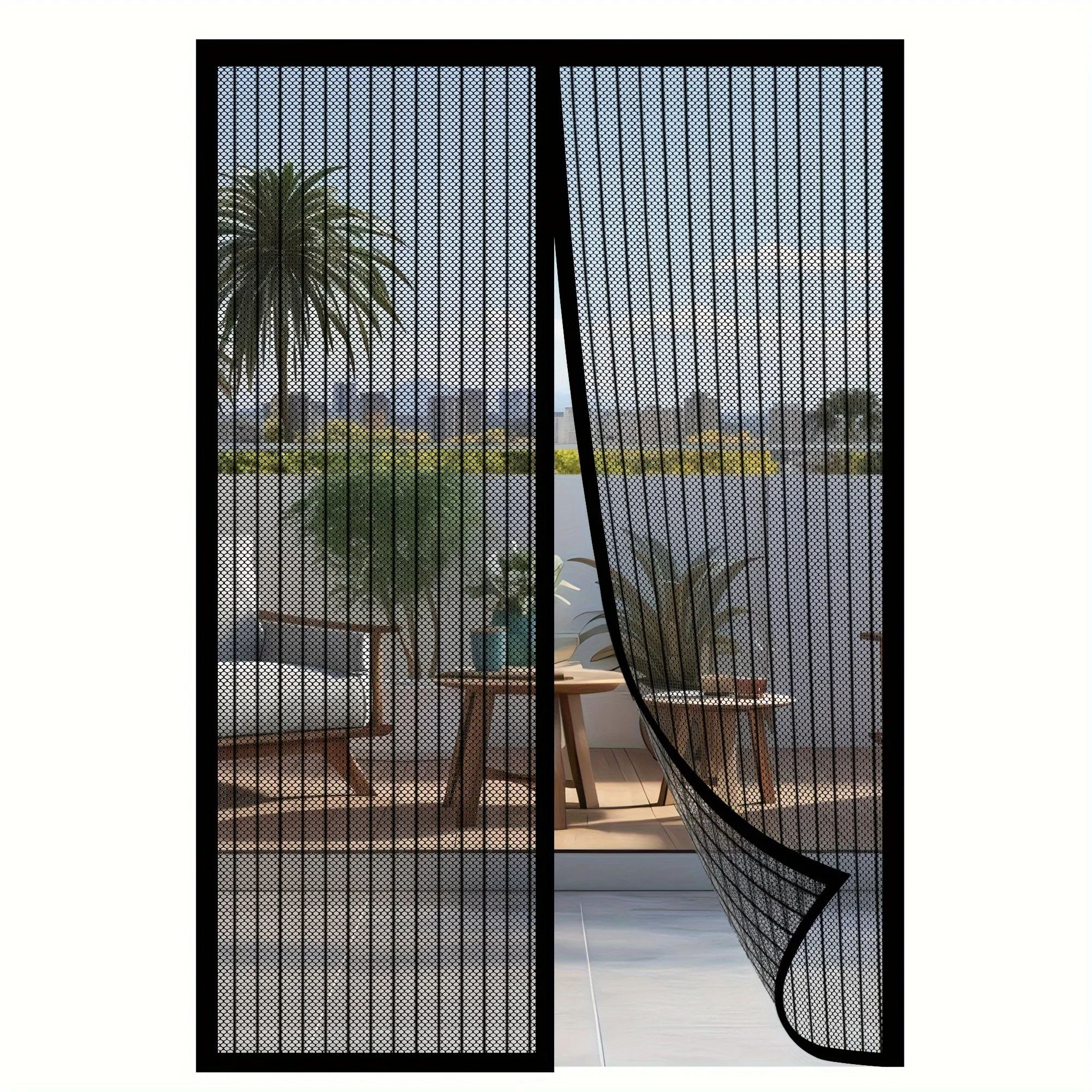 Heavy Duty Magnetic Self Sealing Mesh Screen Door 0