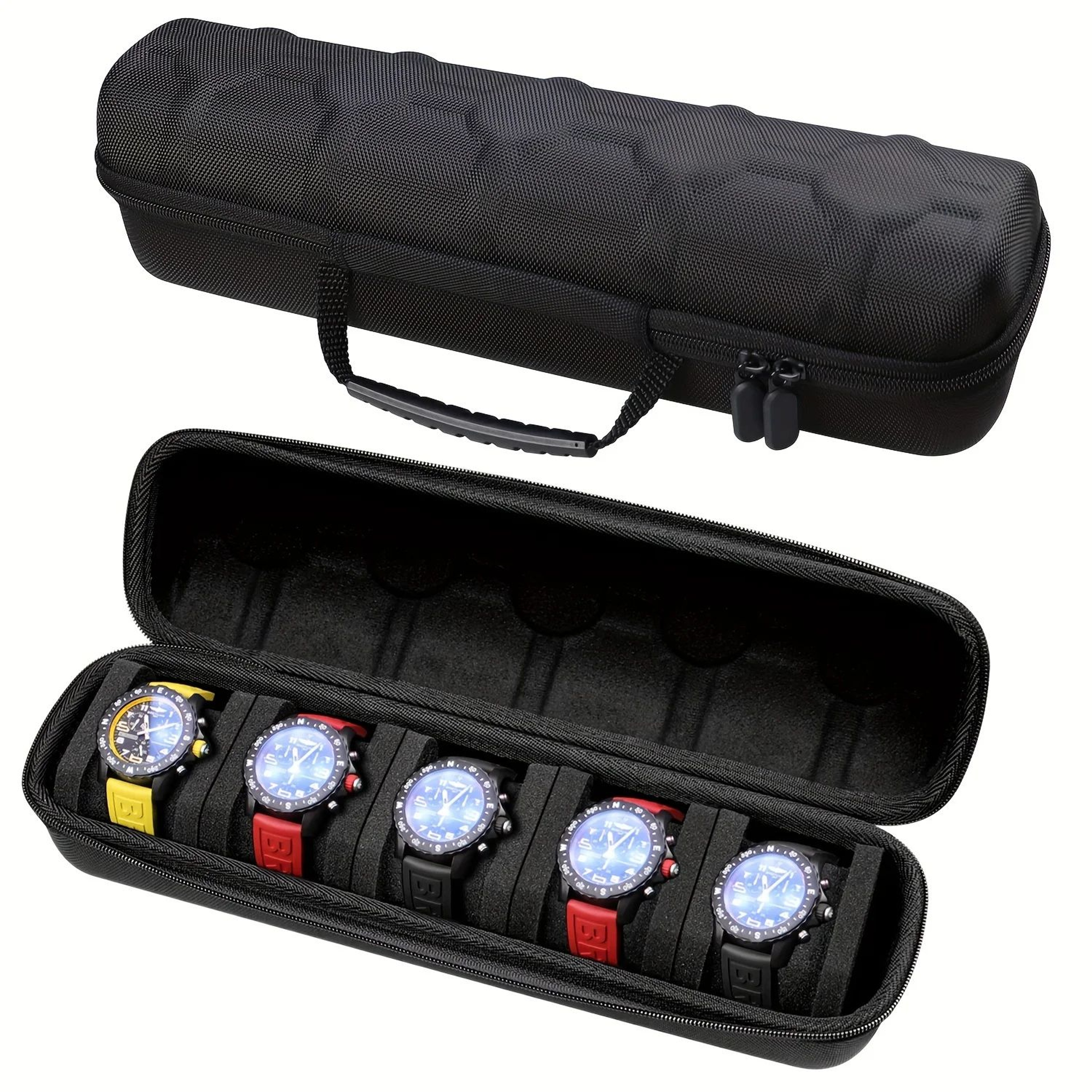 Hard Shell Watch Travel Case With Soft Pads And Handle 6