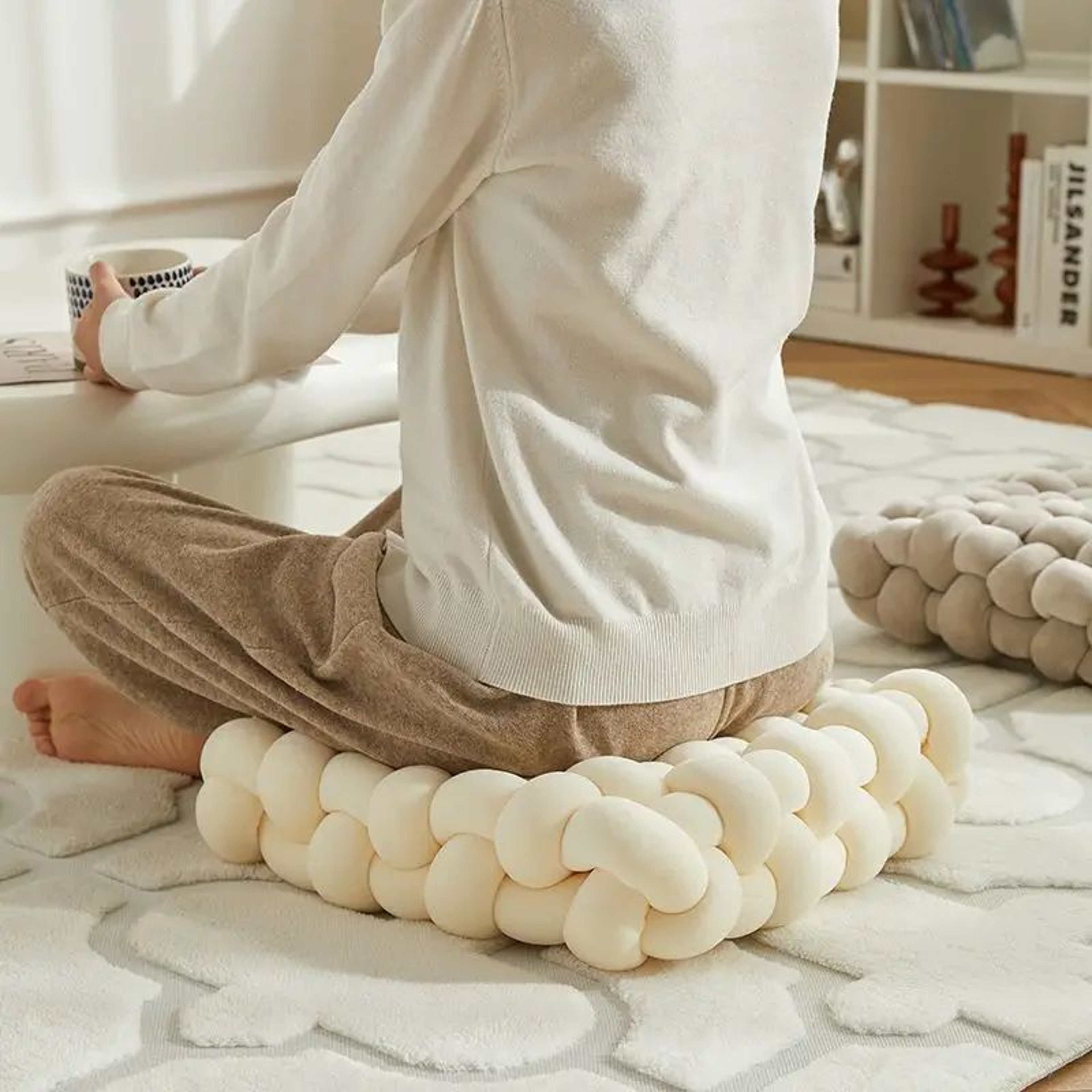 Soft Plush Hand Woven Knot Cushion For Sofa And Chair 6