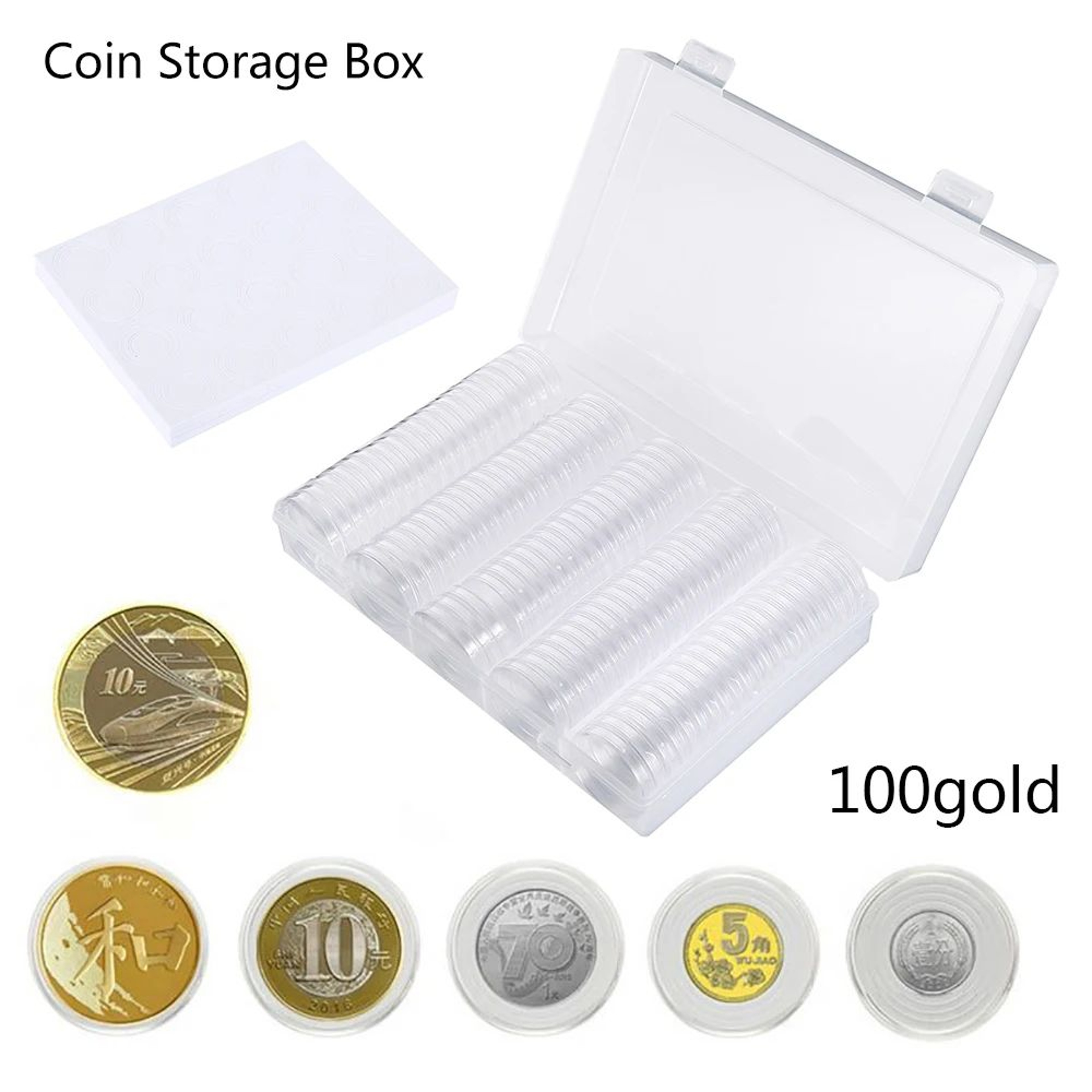 100 Piece Clear 30mm Coin Storage Capsules 6