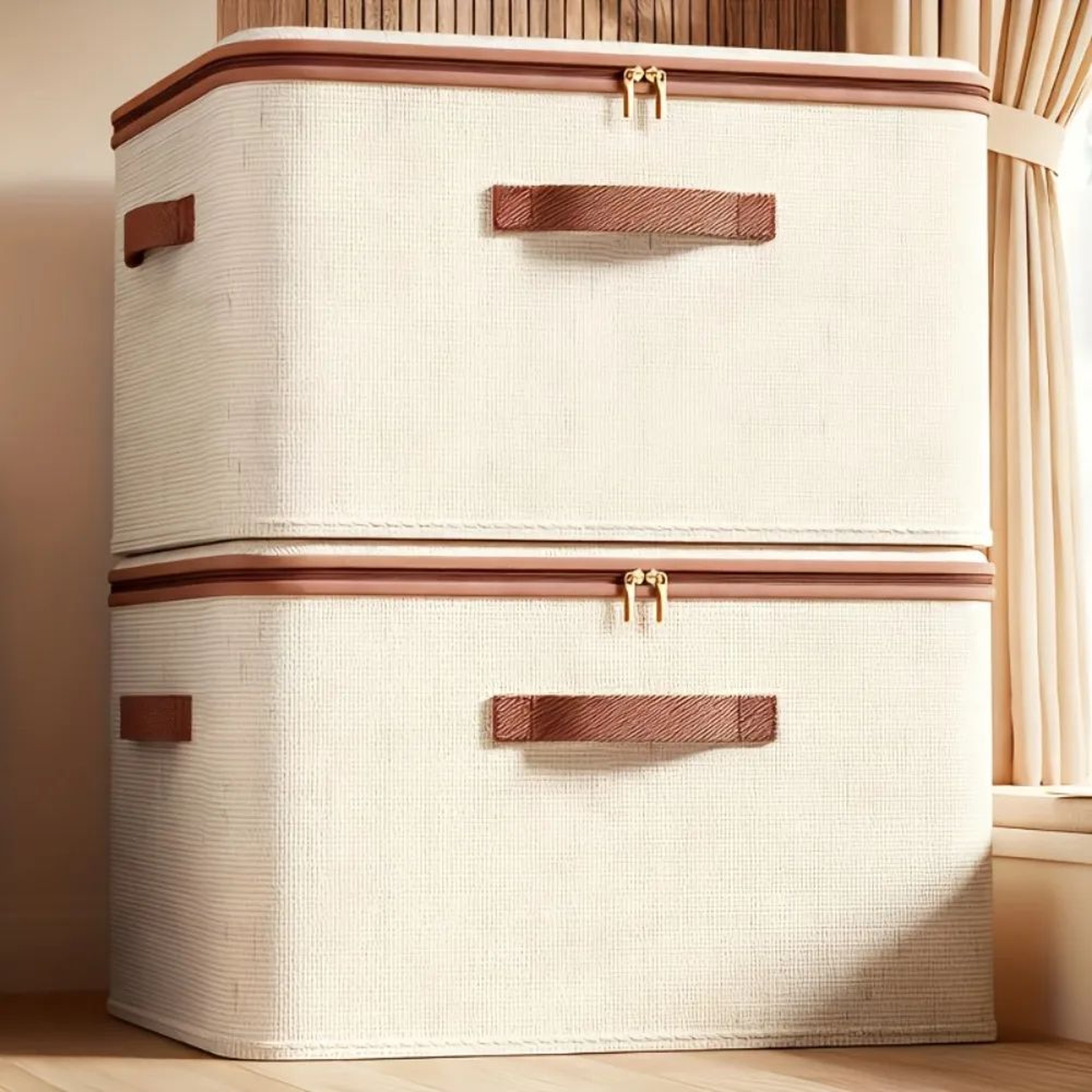 Foldable Linen Under Bed Storage Box With Lid And Handle 5