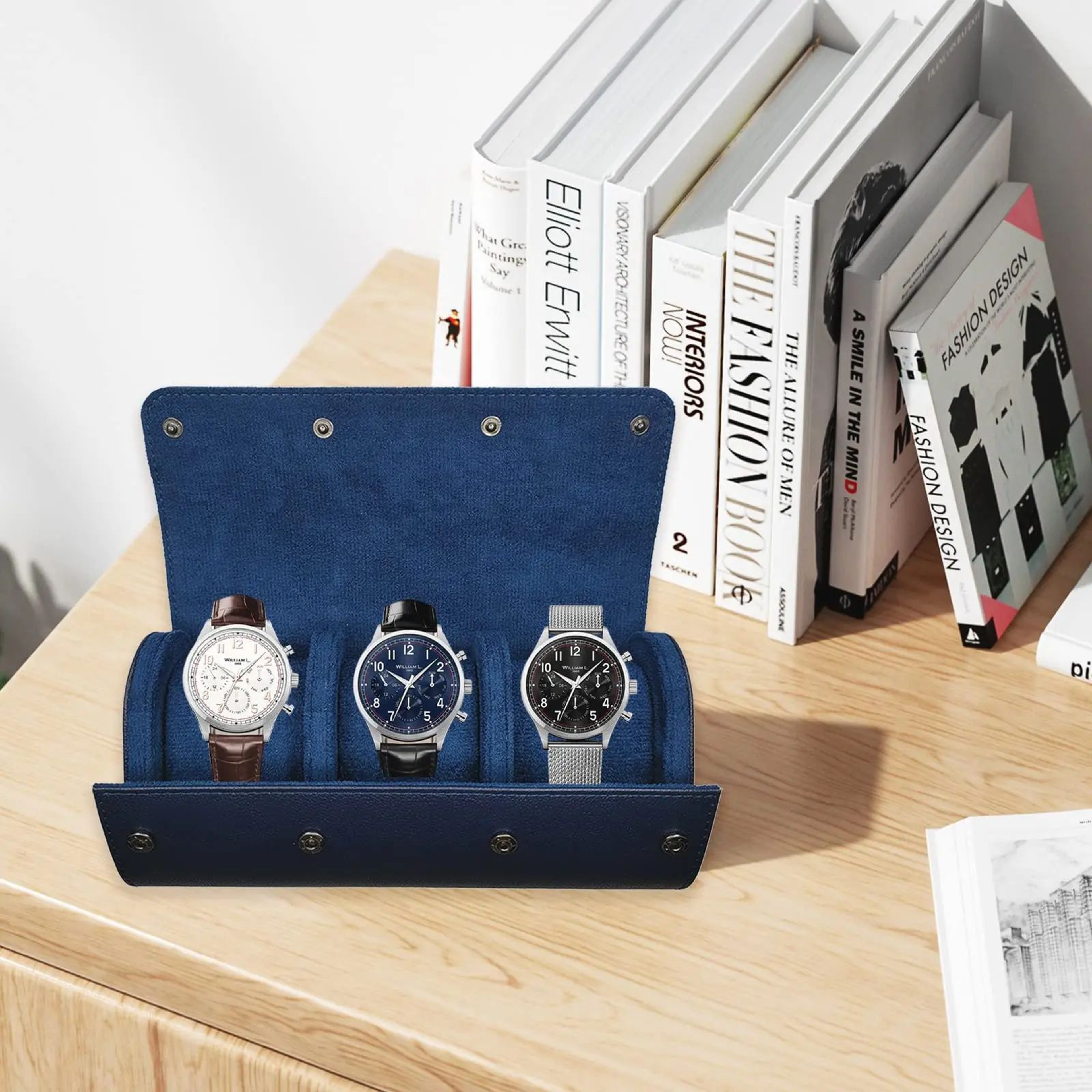 3 Slot Watch Roll Travel Organizer And Storage Case 3