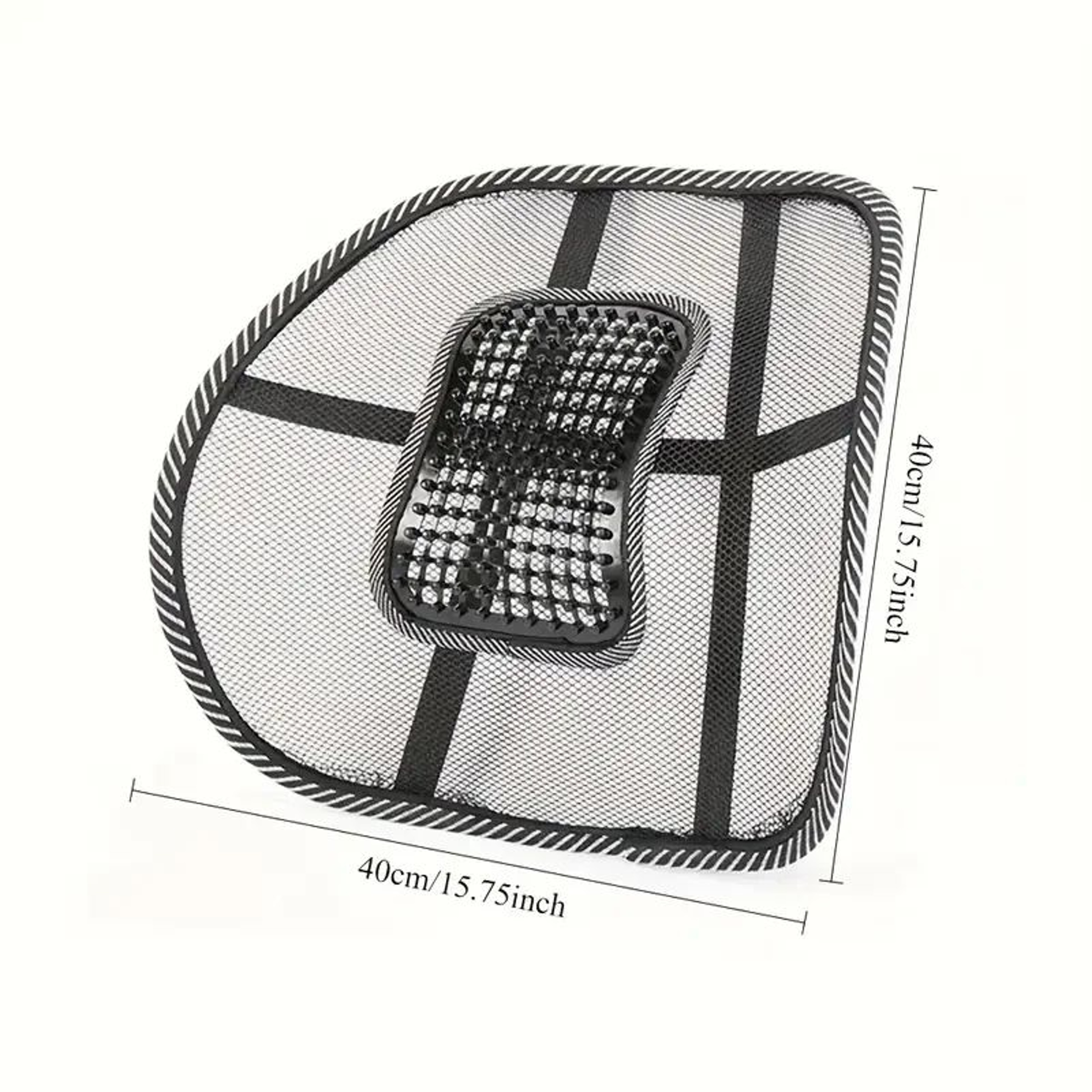 Ergonomic Mesh Lumbar Support Cushion With Massage Beads 4