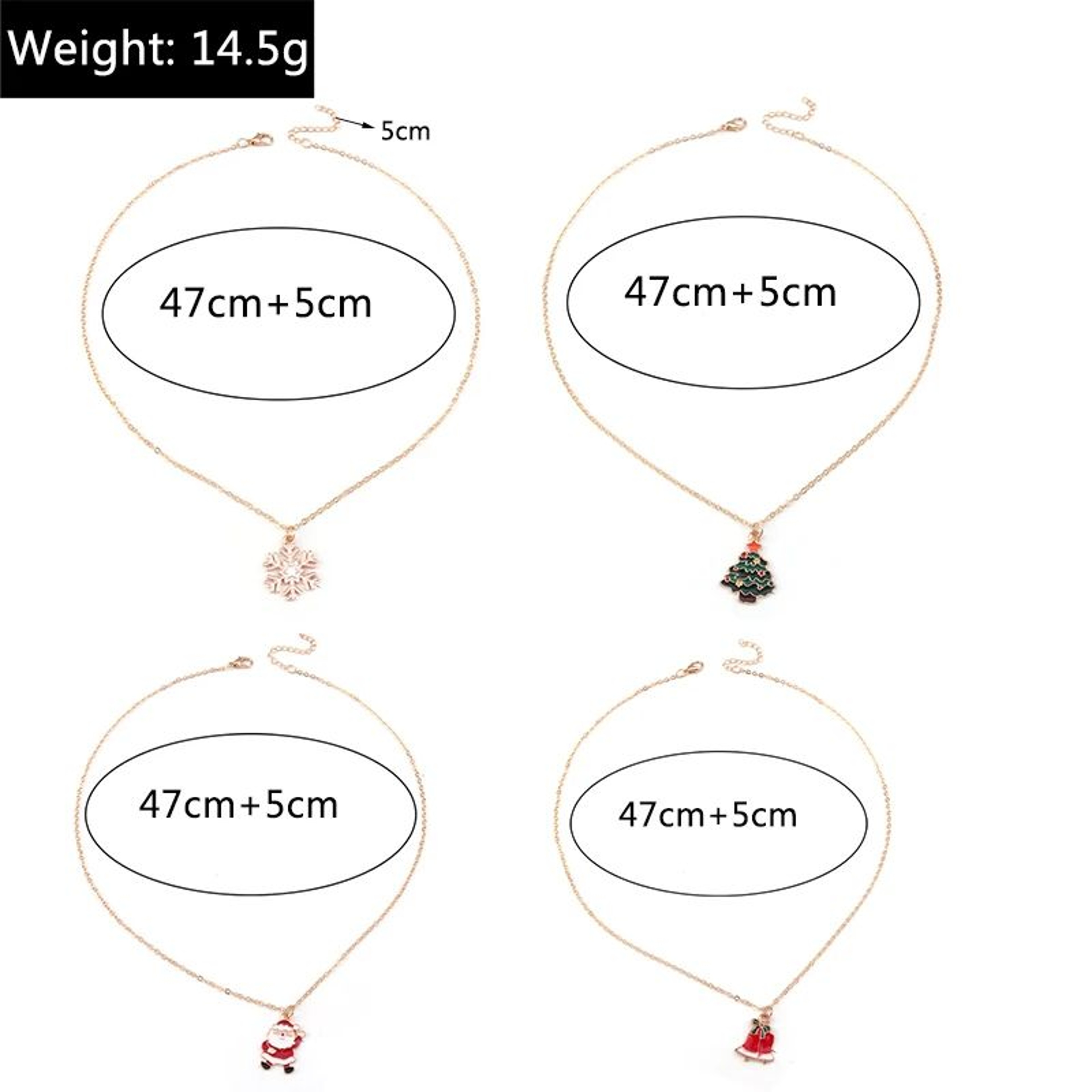 Cute Christmas Enamel Pendant Necklace For Women 1