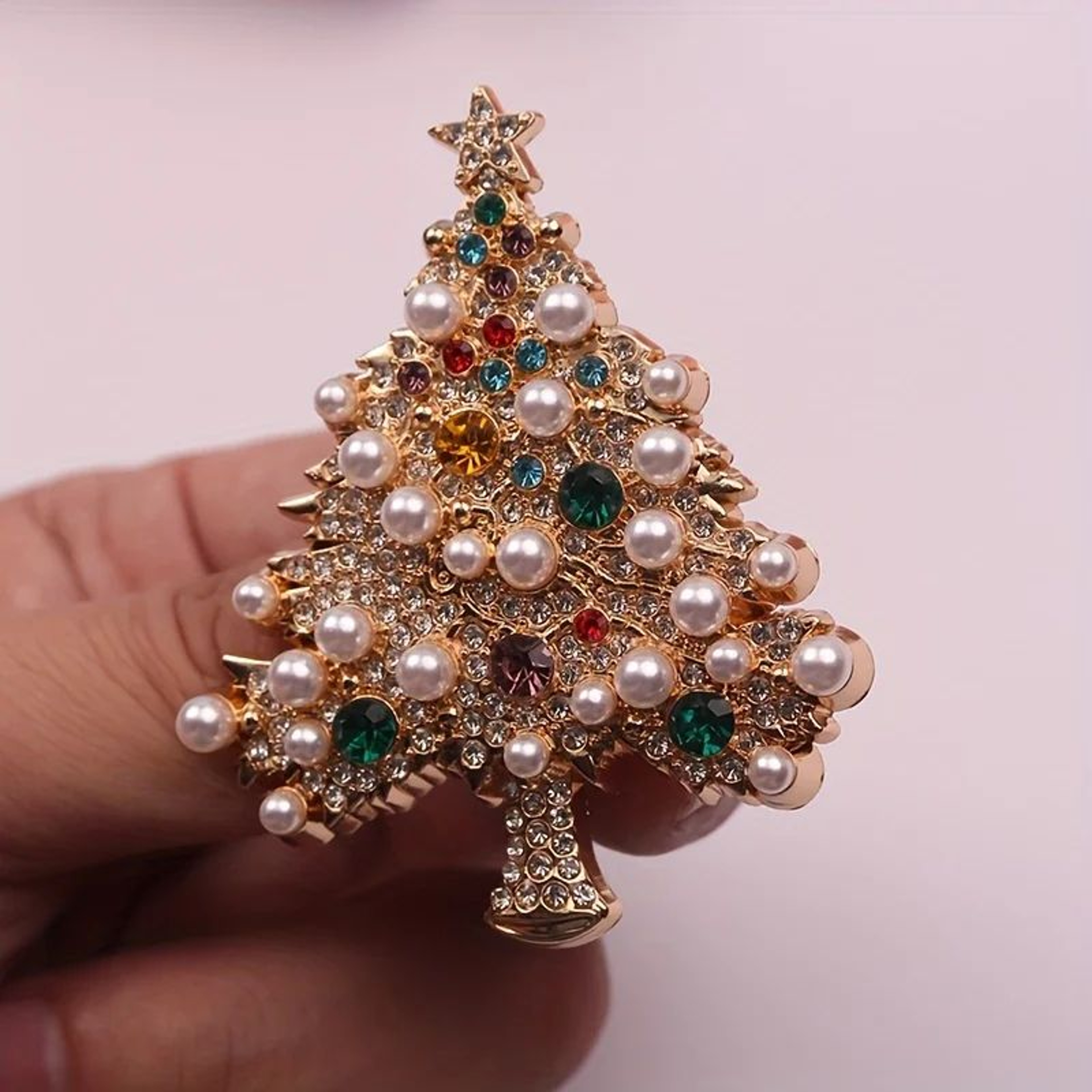 Colorful Christmas Tree Brooch Pin For Women 3