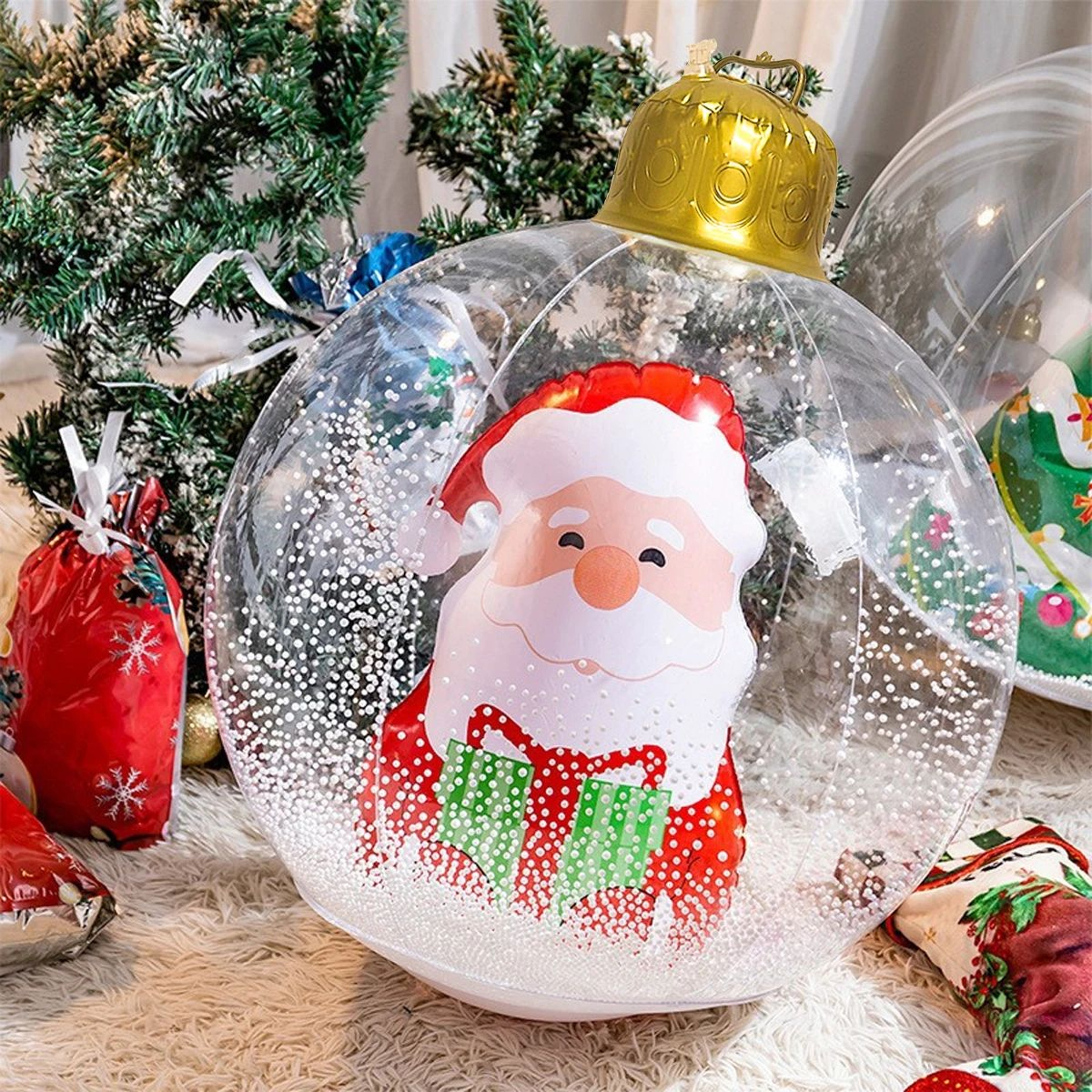 Giant Transparent Inflatable Christmas Snowman Ball 4