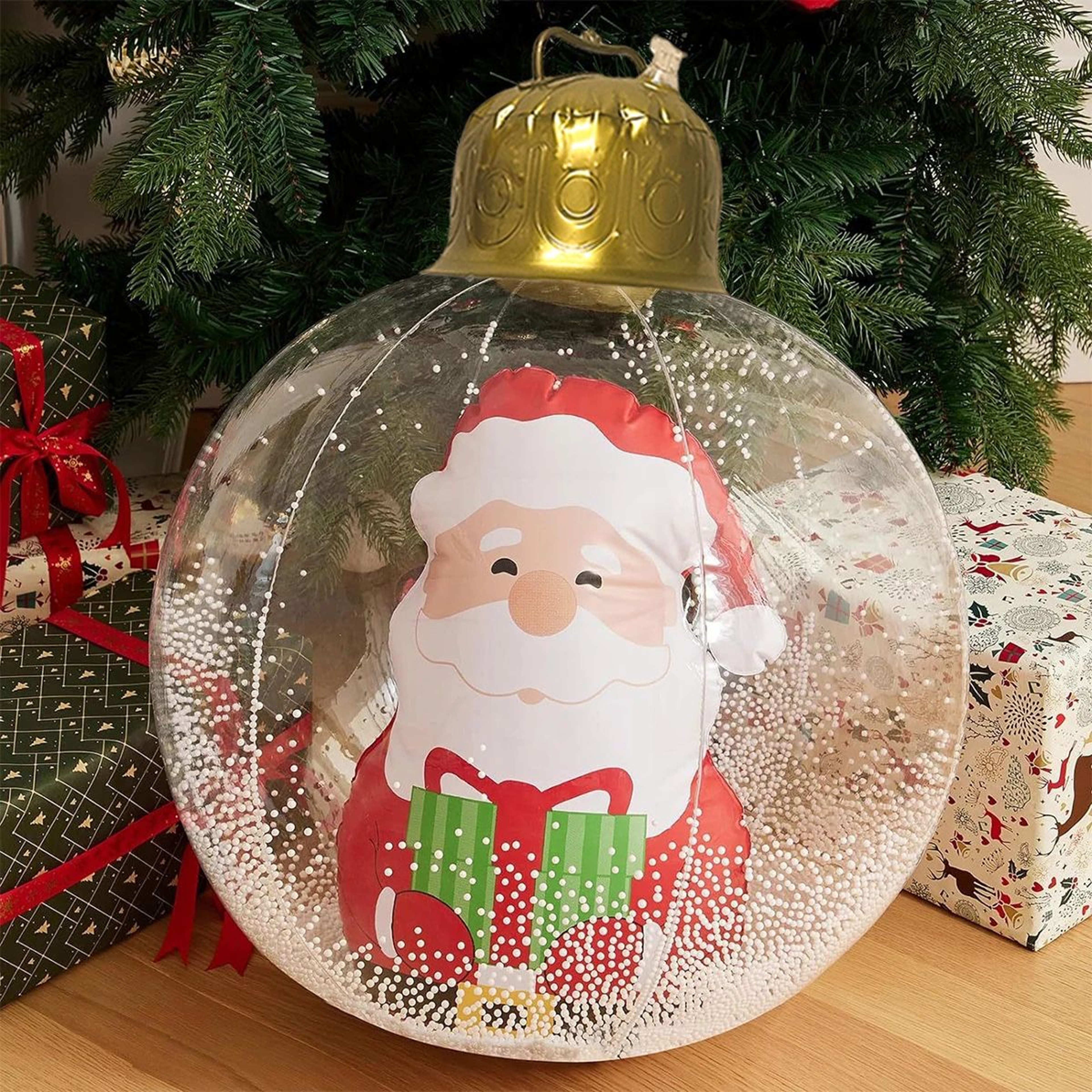 Giant Transparent Inflatable Christmas Snowman Ball 5