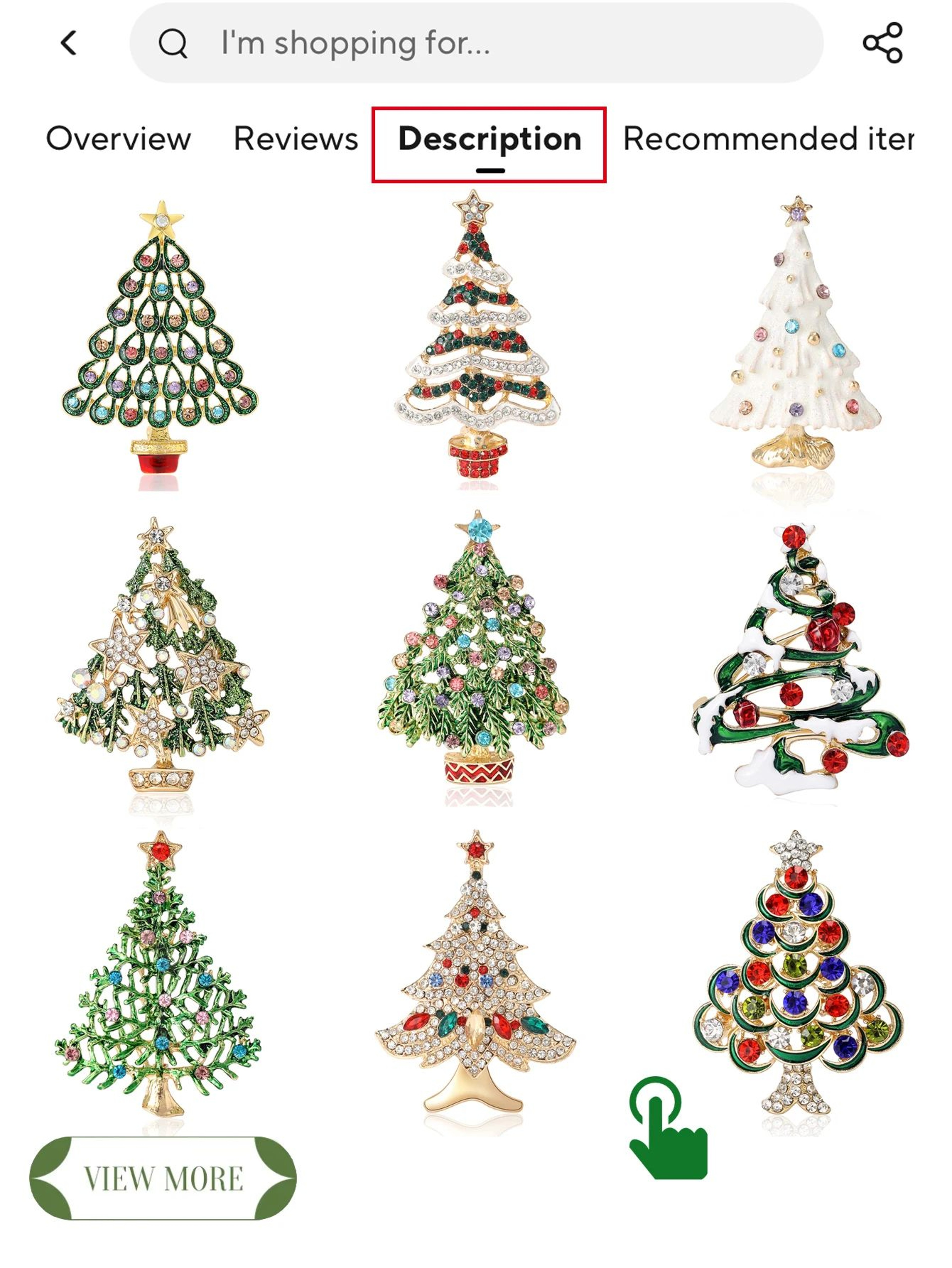 Rhinestone Enamel Christmas Tree Brooch Pin 2