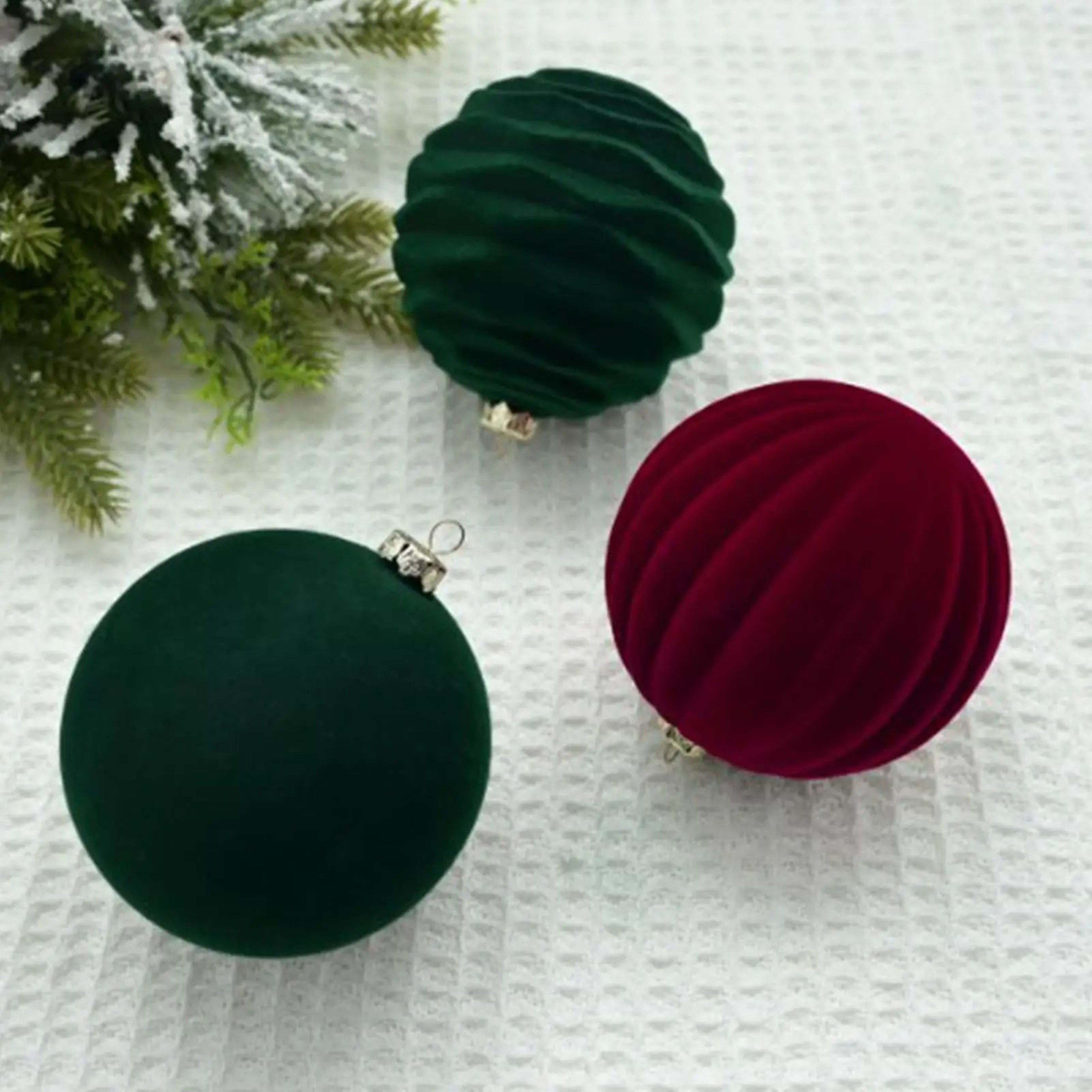 12 Piece Wine Red Christmas Ball Ornaments 3