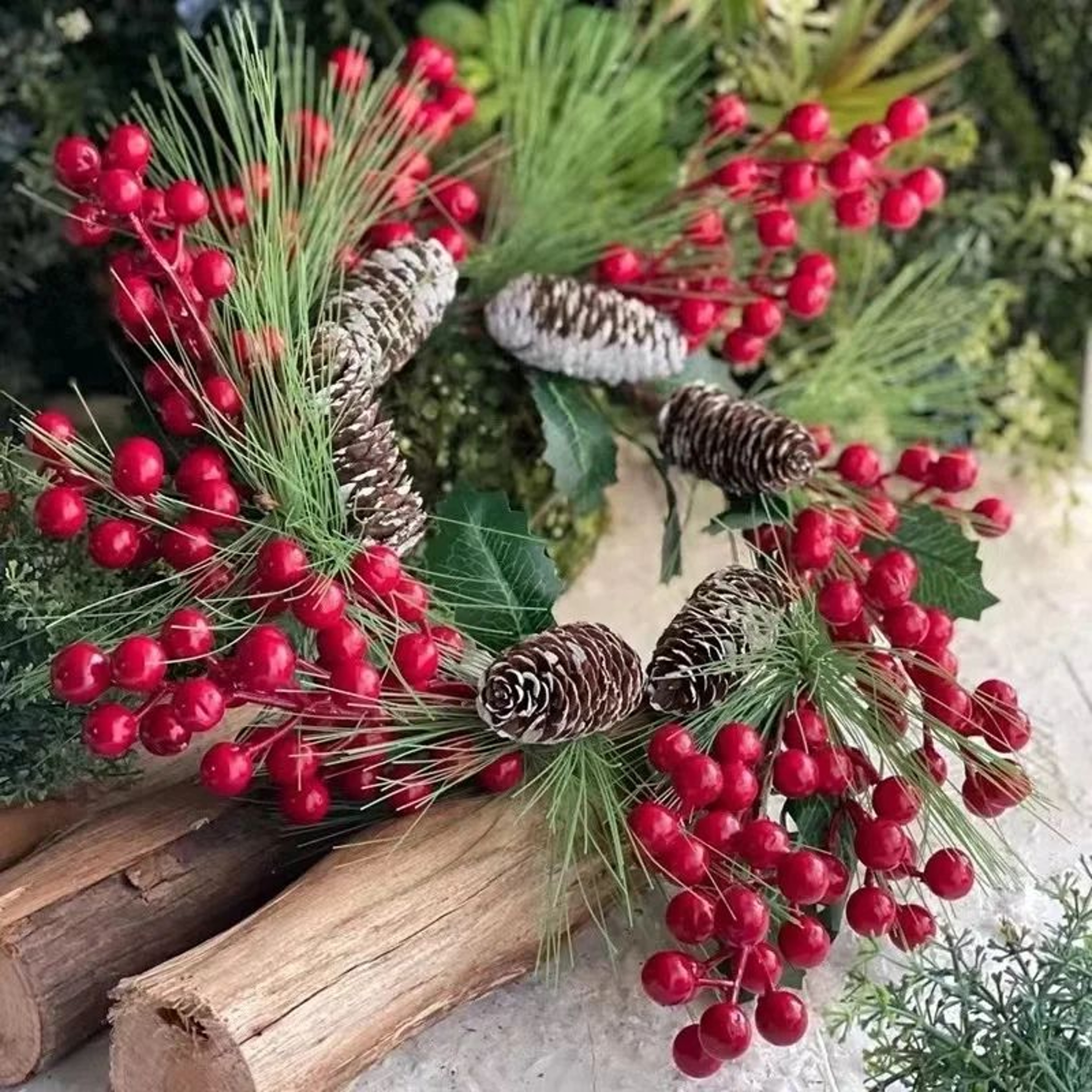 Mini Red Artificial Berry Stems For Christmas Decor 8