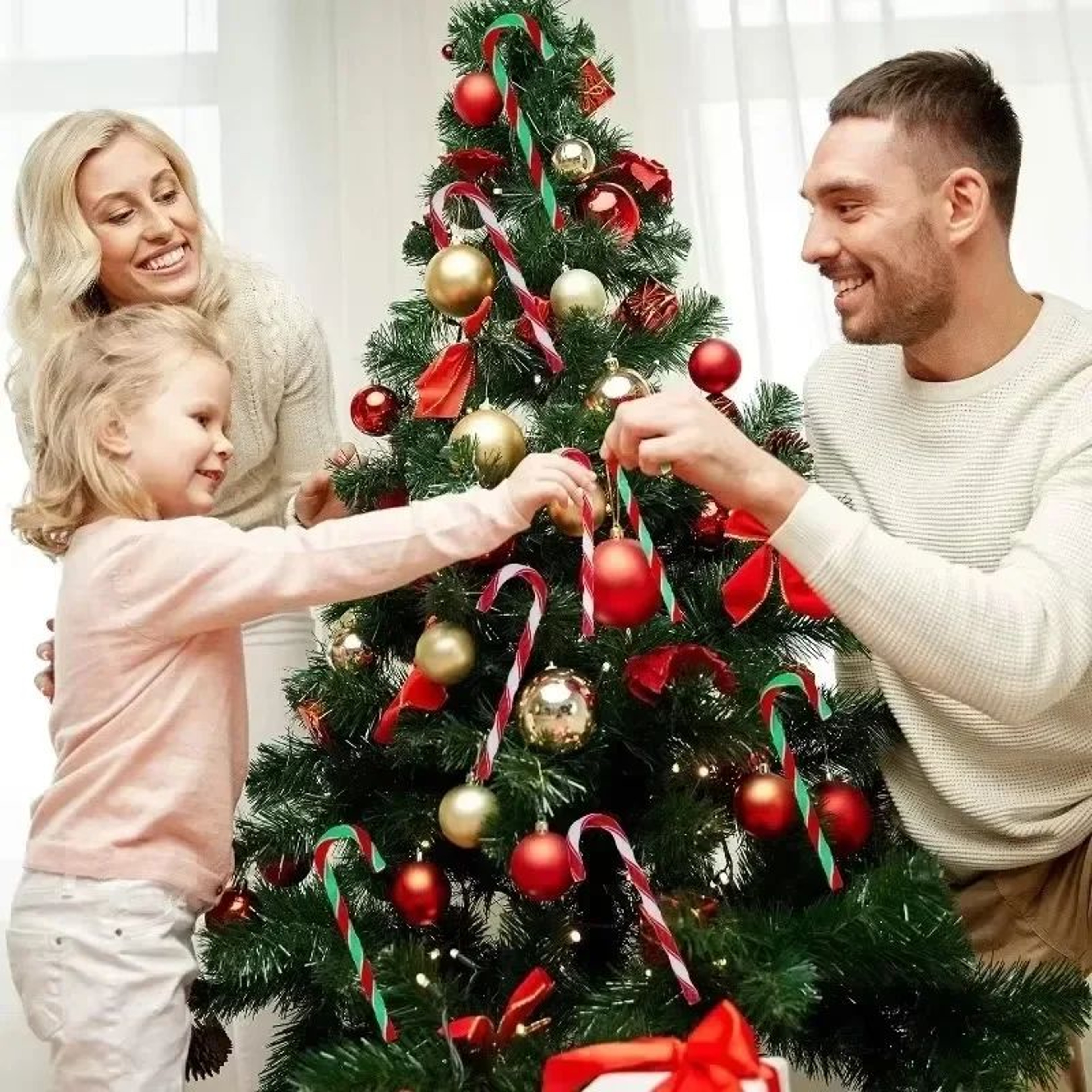 Christmas Candy Cane Tree Hanging Ornaments 2