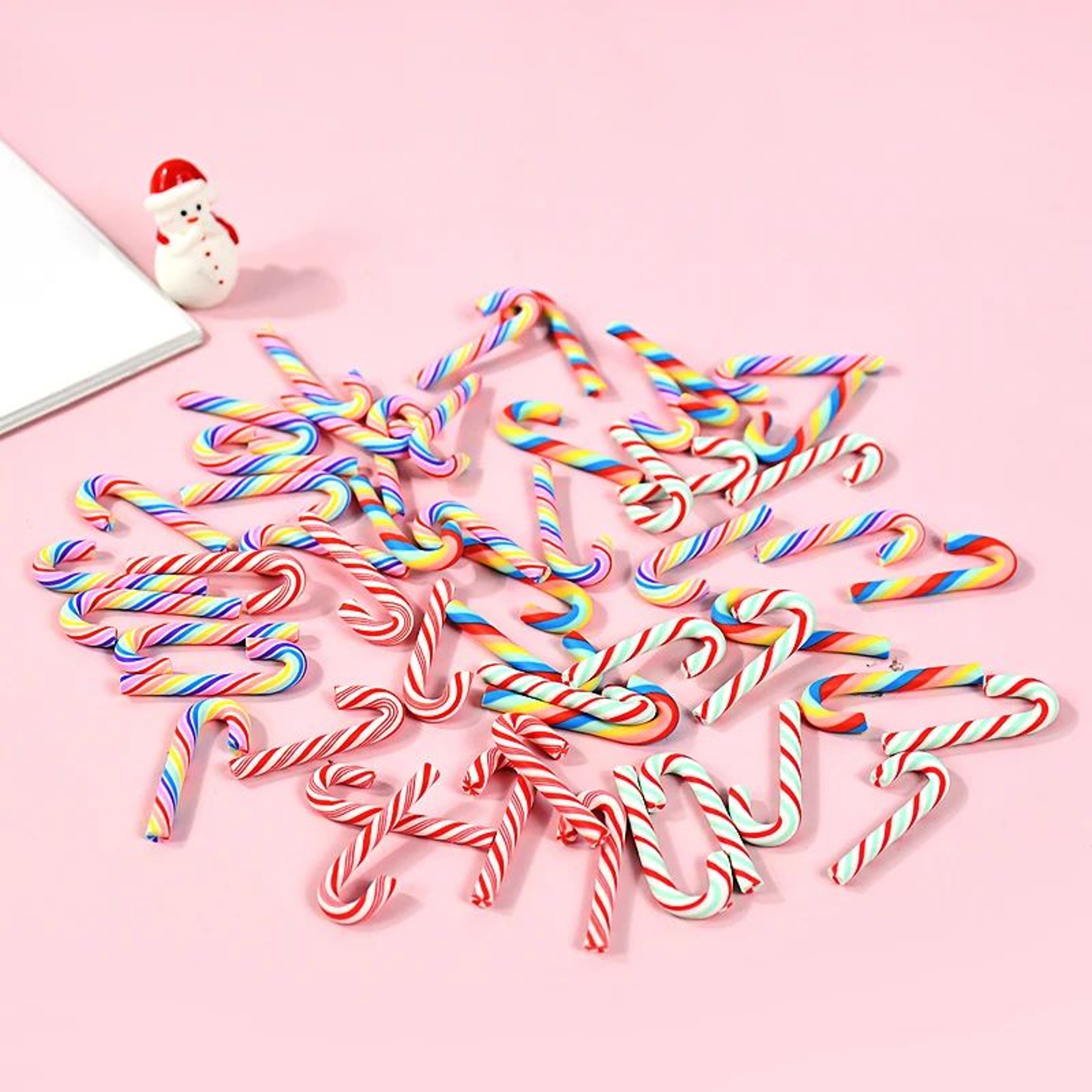 Mini Red White Candy Cane Christmas Ornaments 2