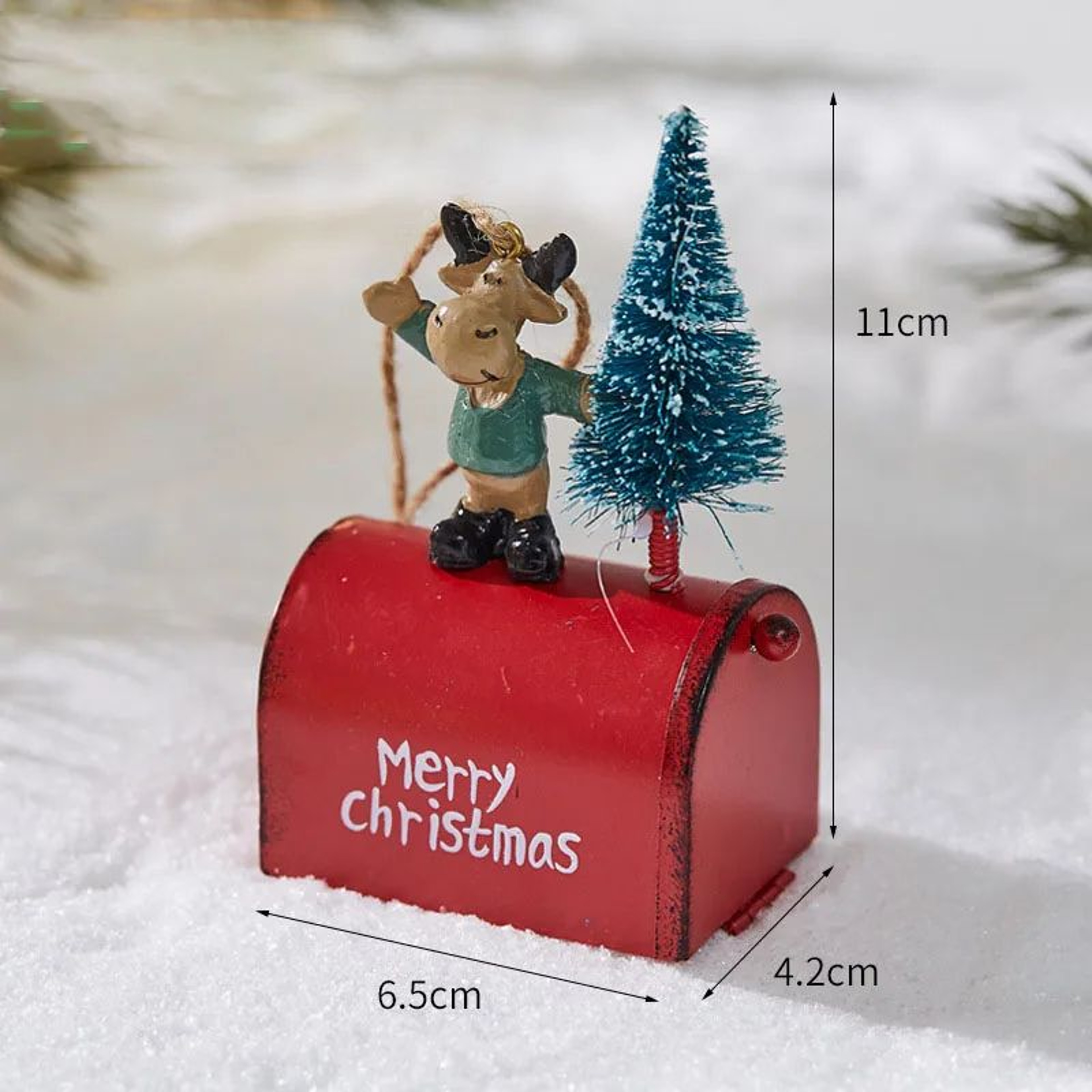 Christmas Wrought Iron Cabin Mailbox Decoration 4