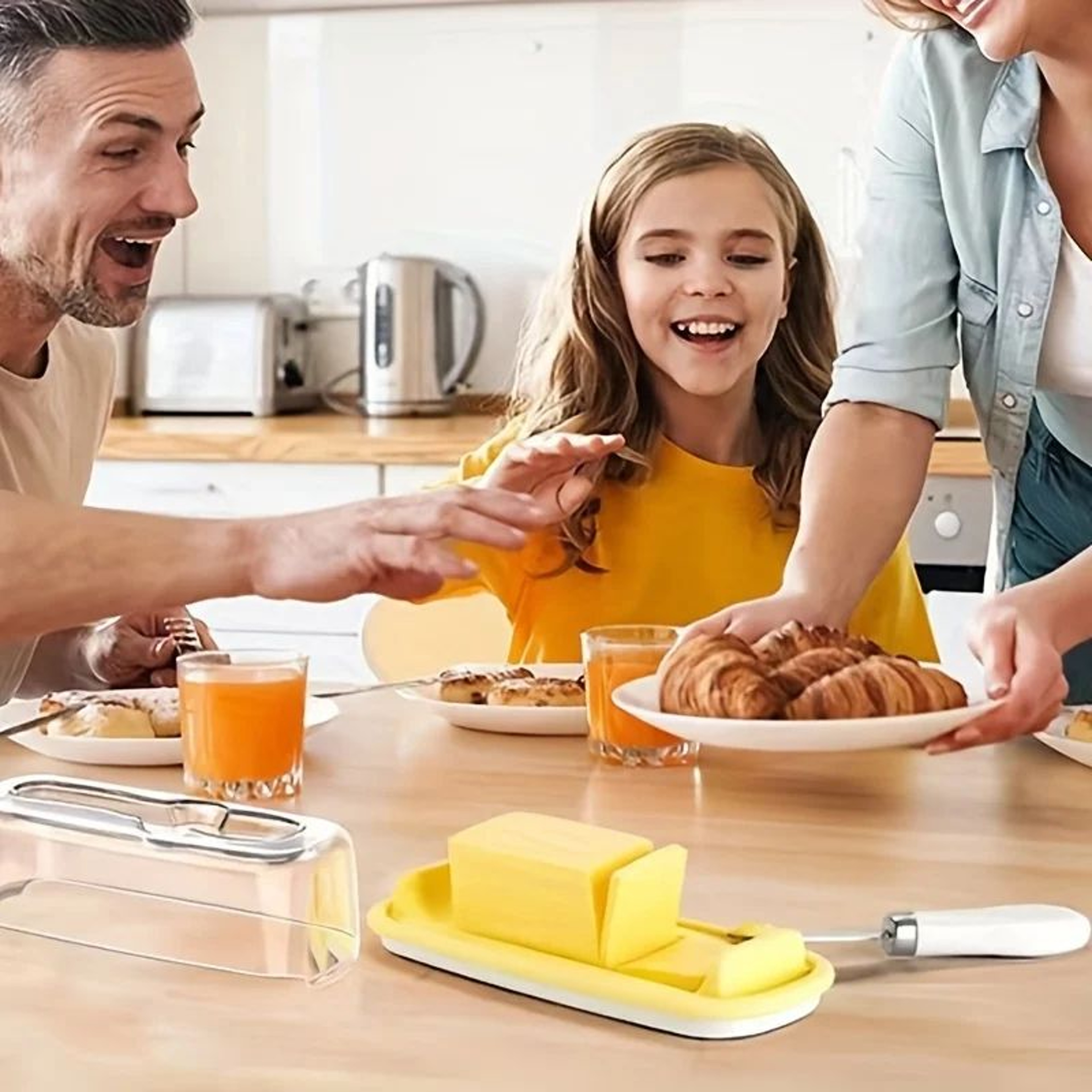 Butter Dish With Lid Knife And Silicone Base 1