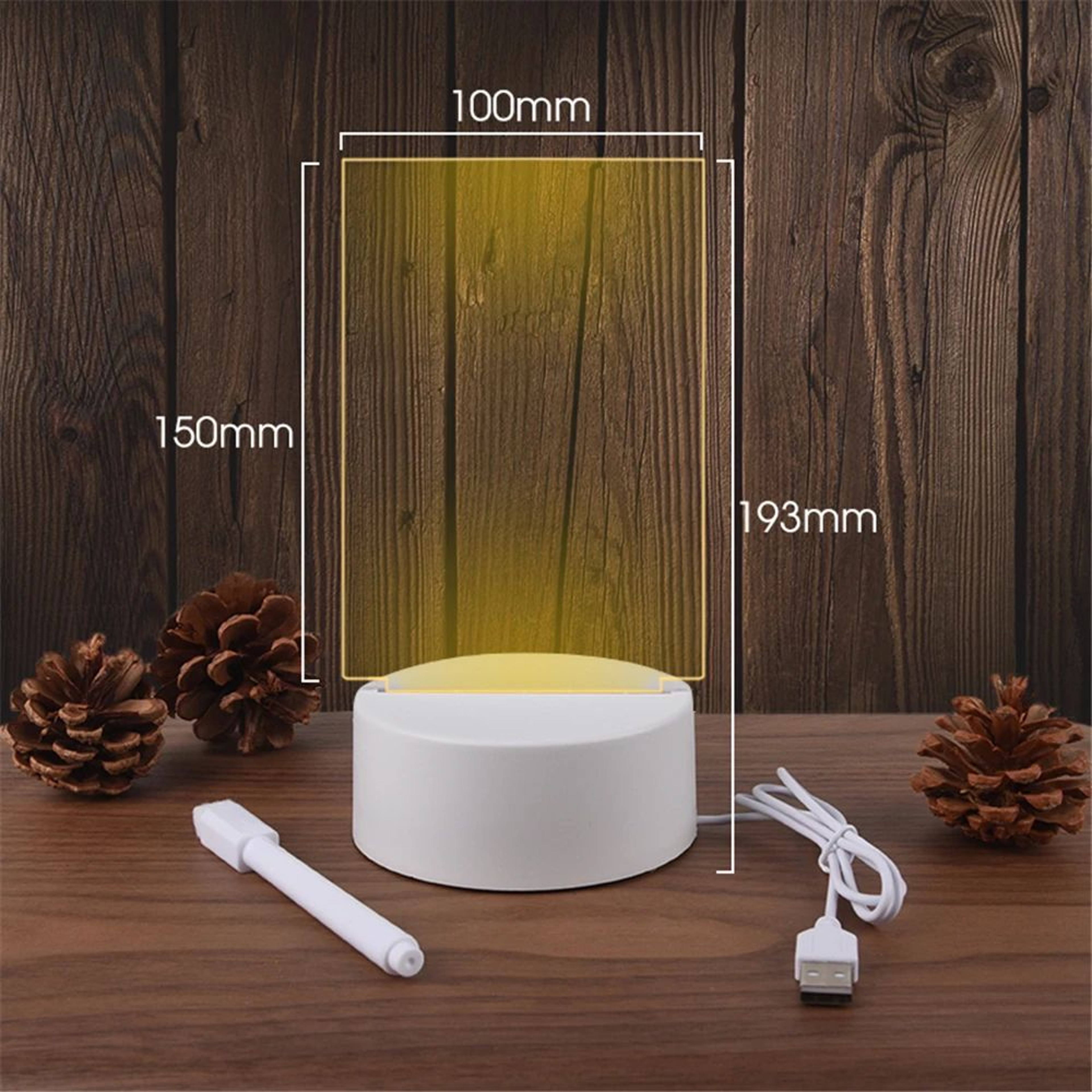LED Acrylic Message Board Night Light With USB 1