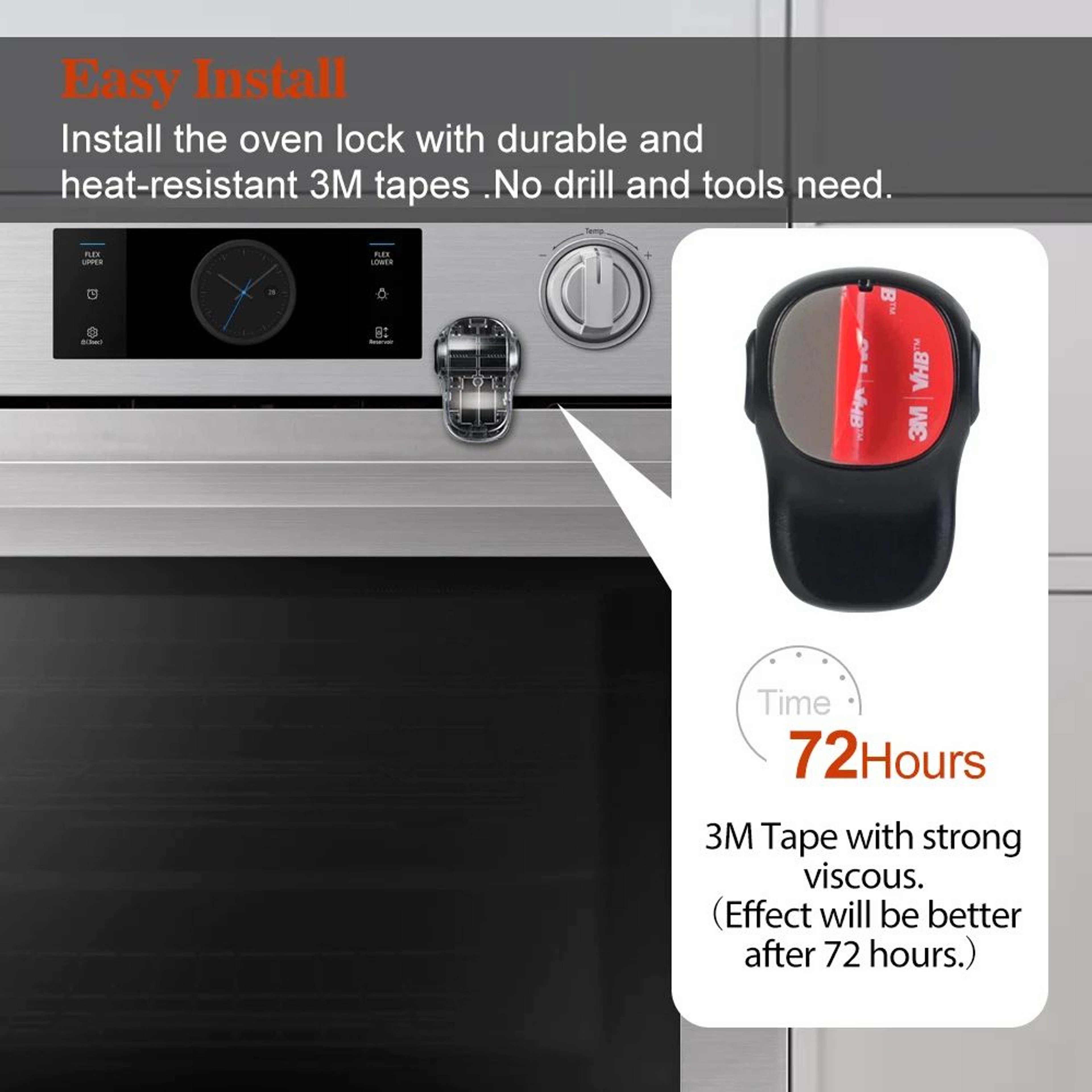 EUDEMON Child Safety Oven Door Lock For Baby Proofing 5
