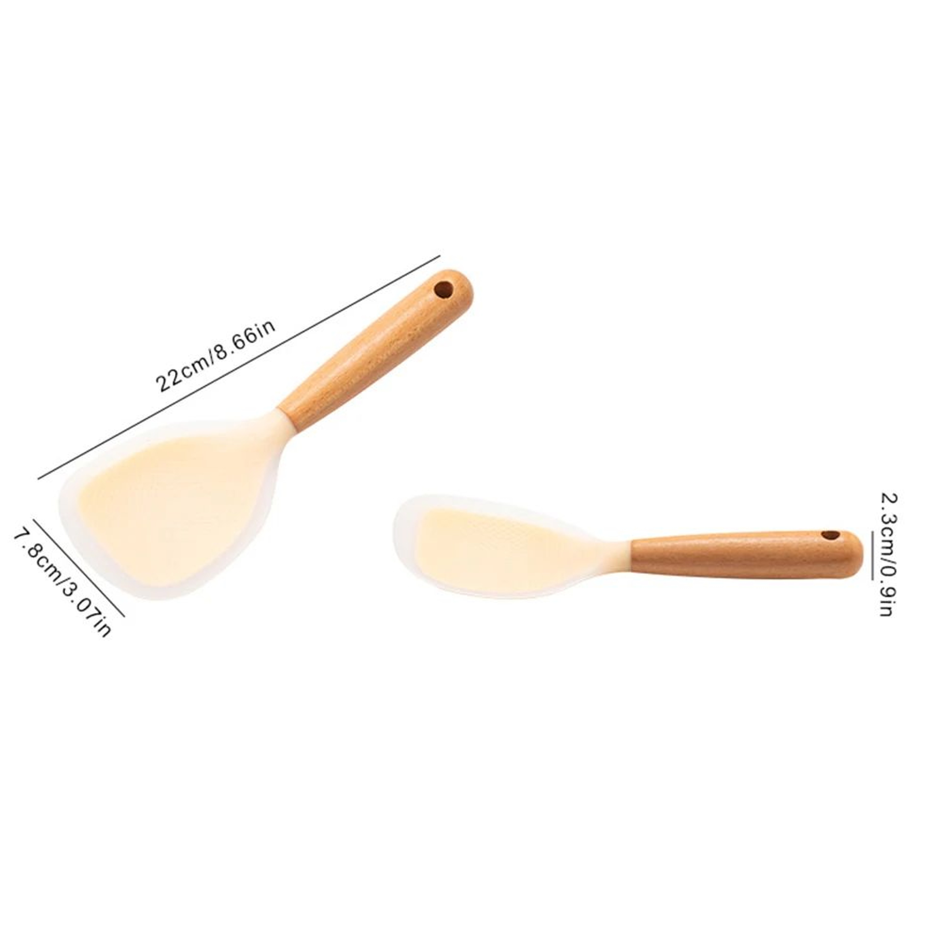 Heat Resistant Silicone Rice Spoon For Cooking And Serving 2