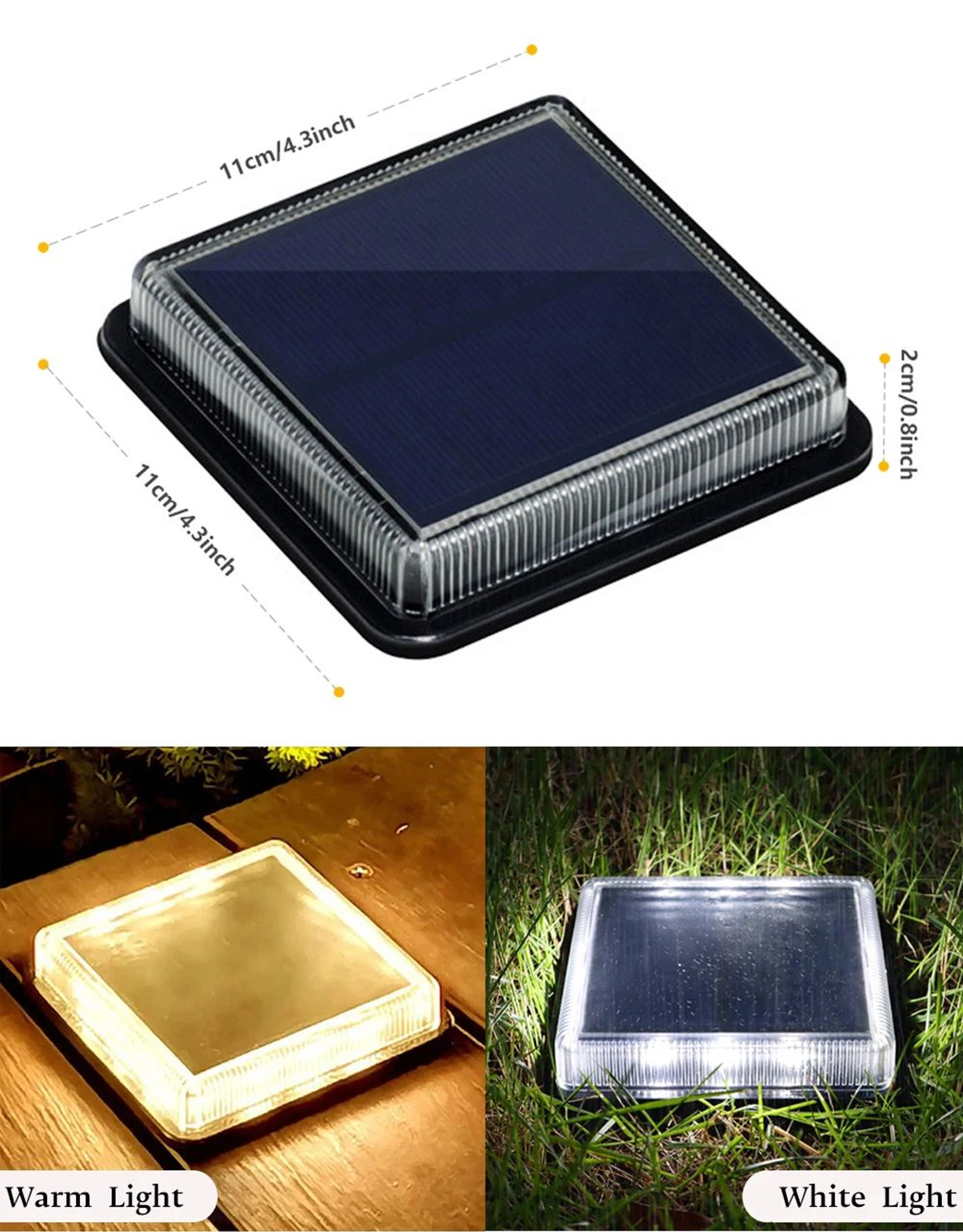 12 LED Solar Deck Step Light Waterproof Outdoor Stair Lamp 7