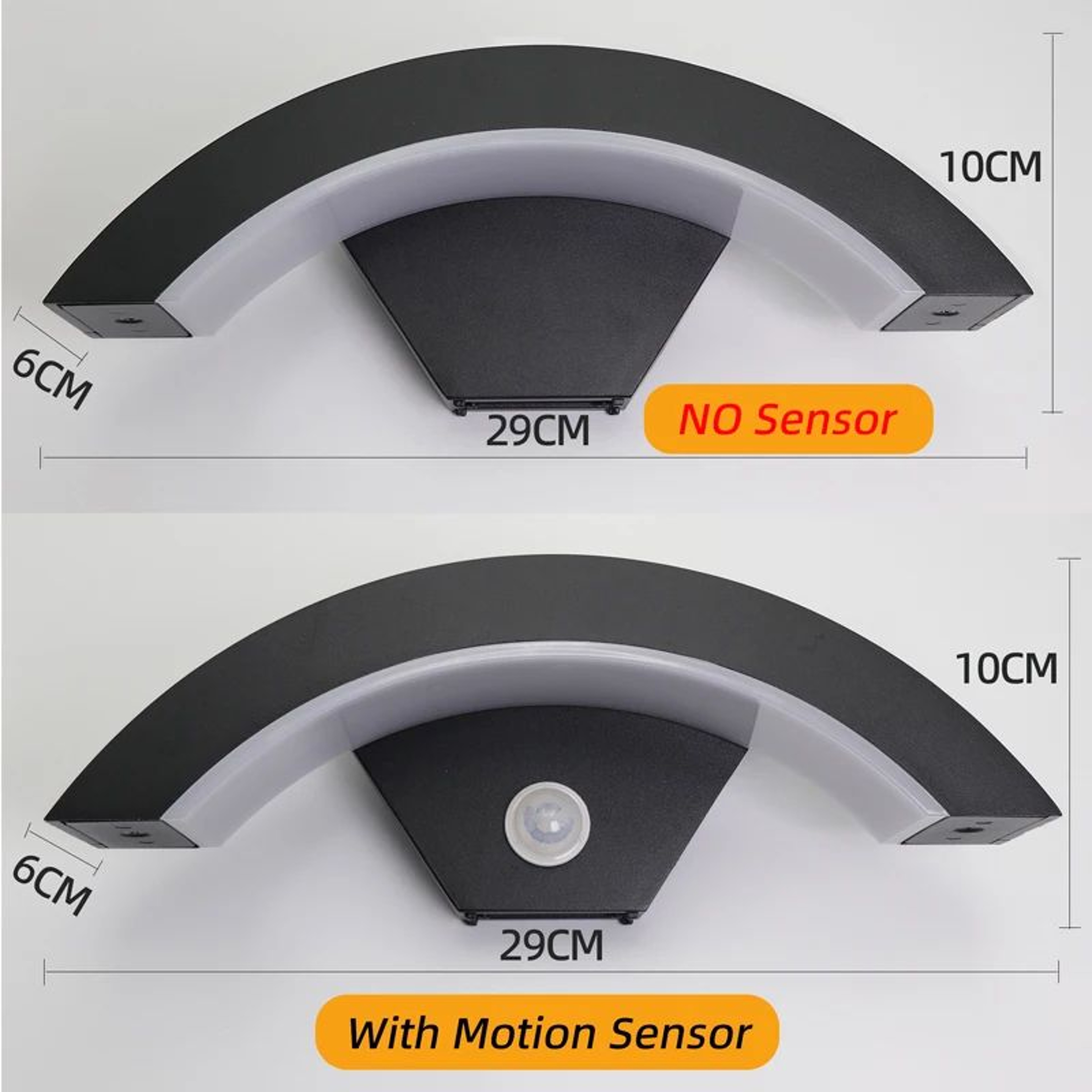Aluminum LED Motion Sensor Wall Light Waterproof Outdoor Lamp 3