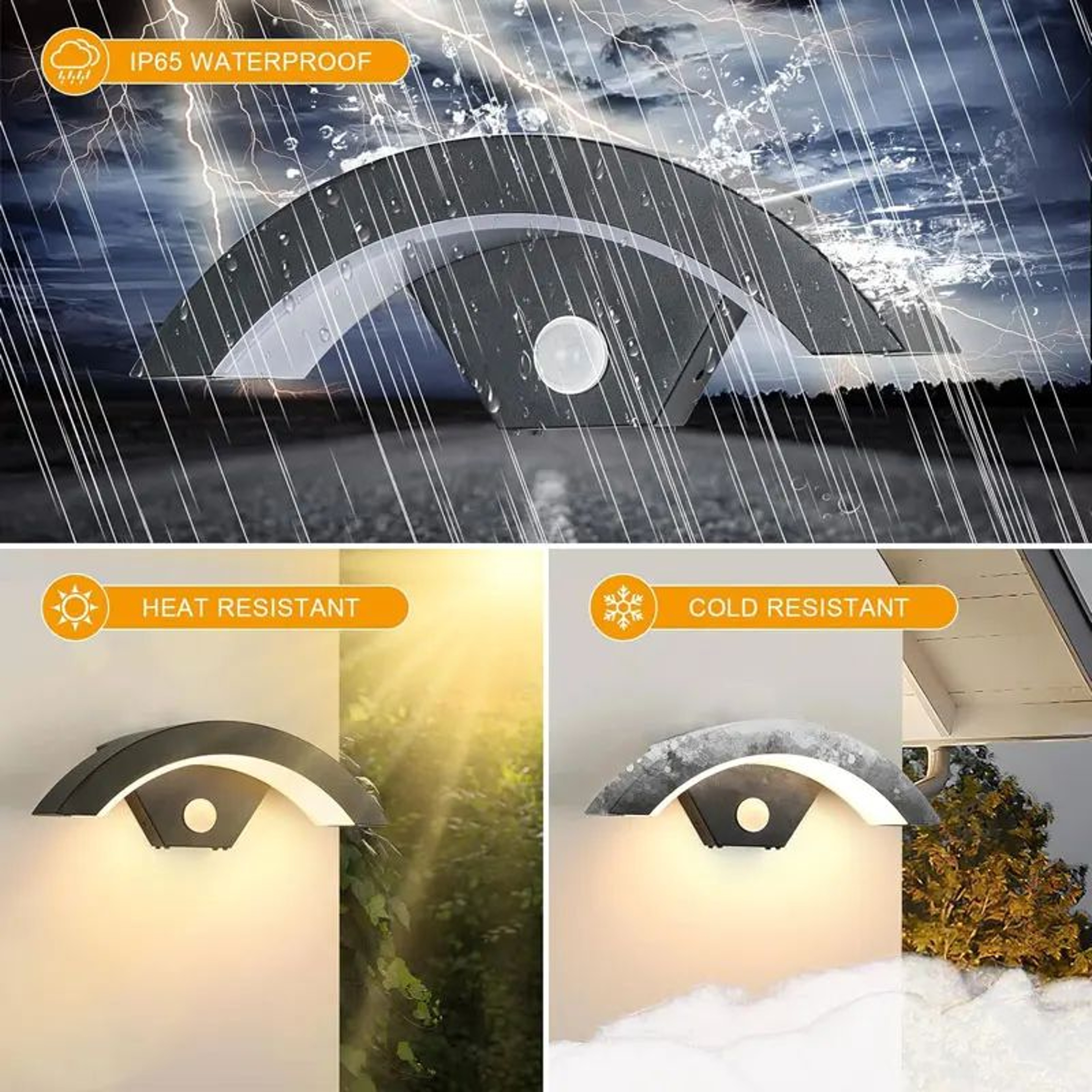 Aluminum LED Motion Sensor Wall Light Waterproof Outdoor Lamp 1